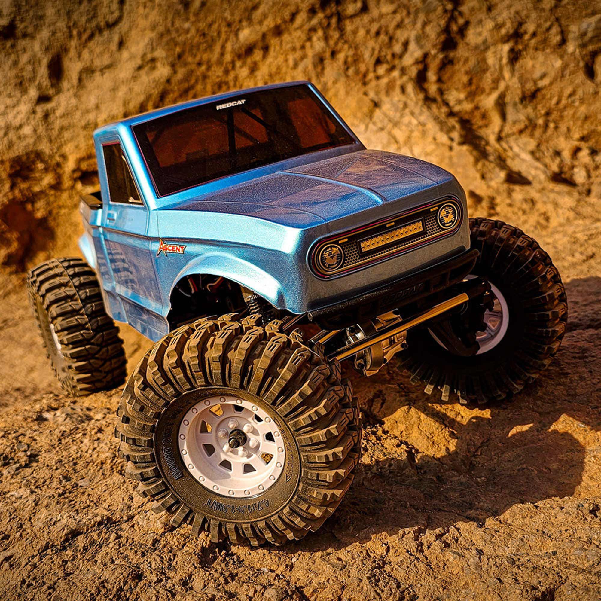 Redcat Racing 1/10 Ascent LCG Two-Piece Pinched & Dovetailed Body Rock Crawler RTR, Blue