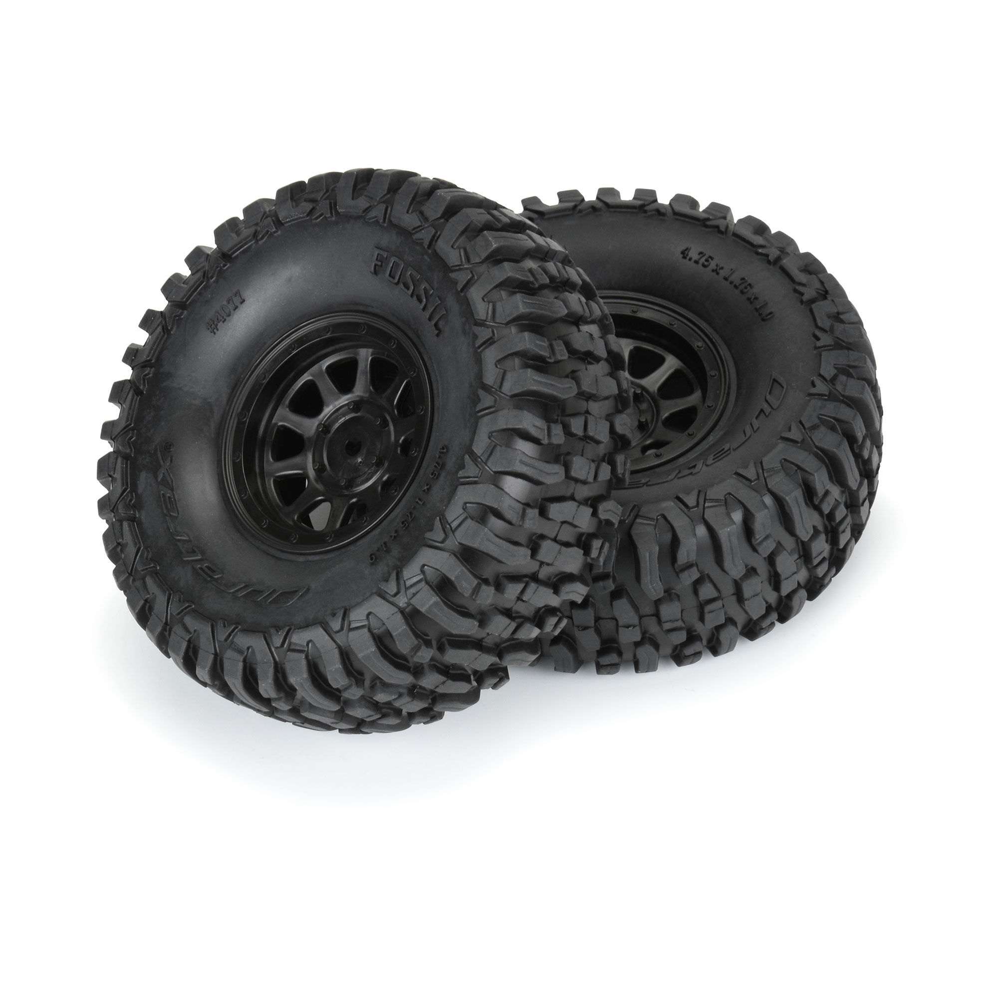 Duratrax 1/10 Fossil Font/Rear 1.9" Crawler Tires MTD 12mm Black Kodiak (2)