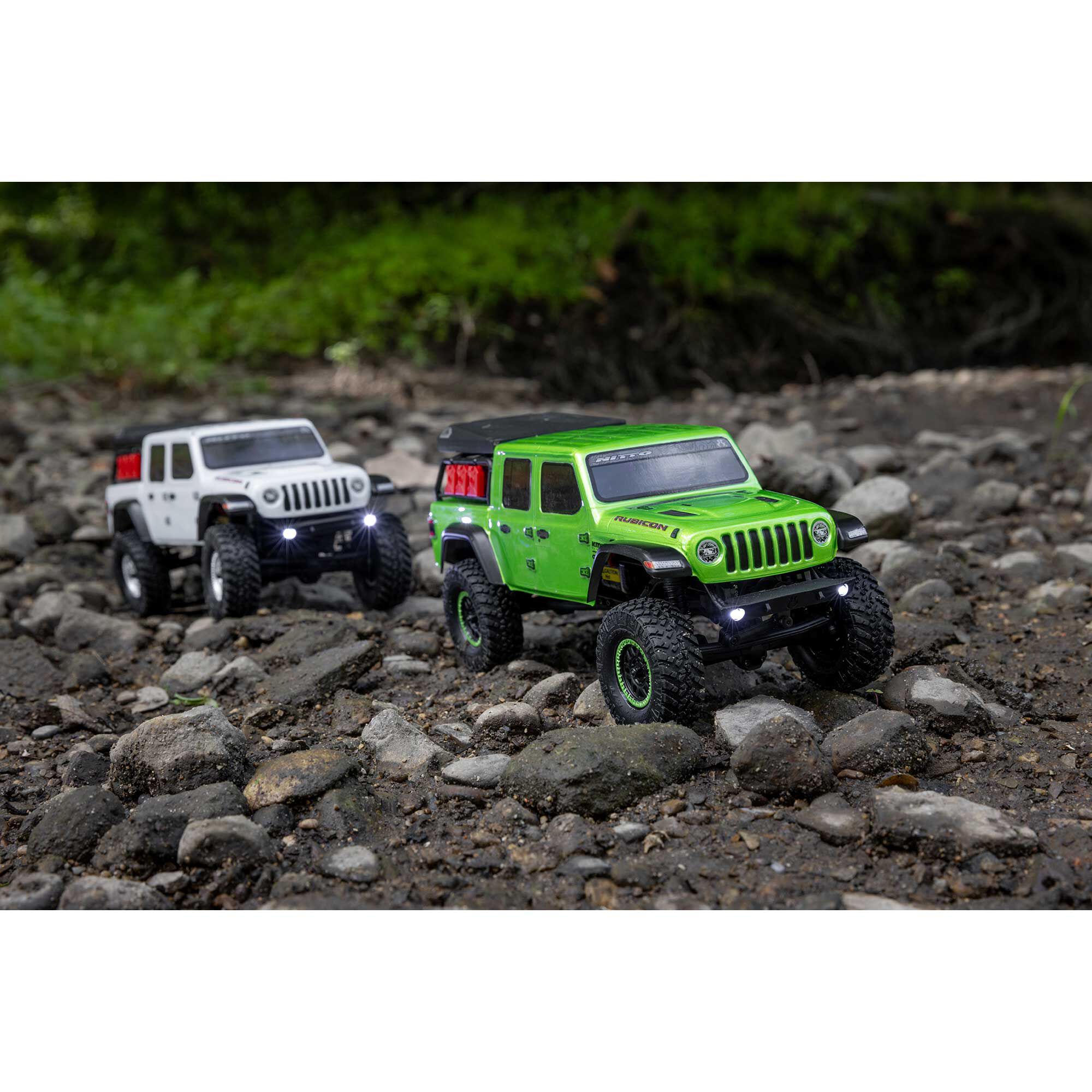 Axial 1/24 SCX24 Jeep JT Gladiator 4X4 RTR Brushed Rock Crawler (Battery & Charger Included), Green