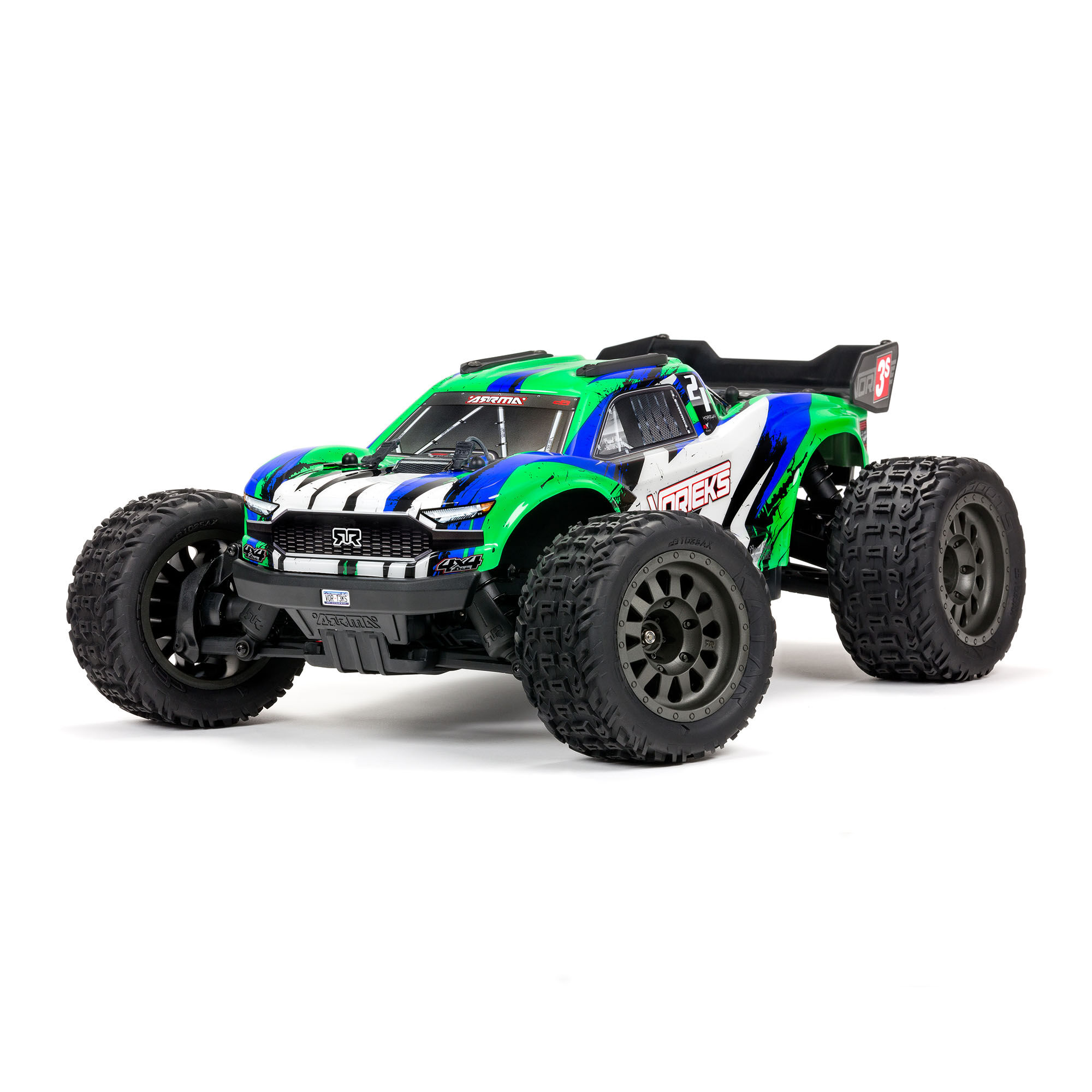 ARRMA 1/10 VORTEKS 3S 4X4 RTR Brushless Stadium Truck, Green