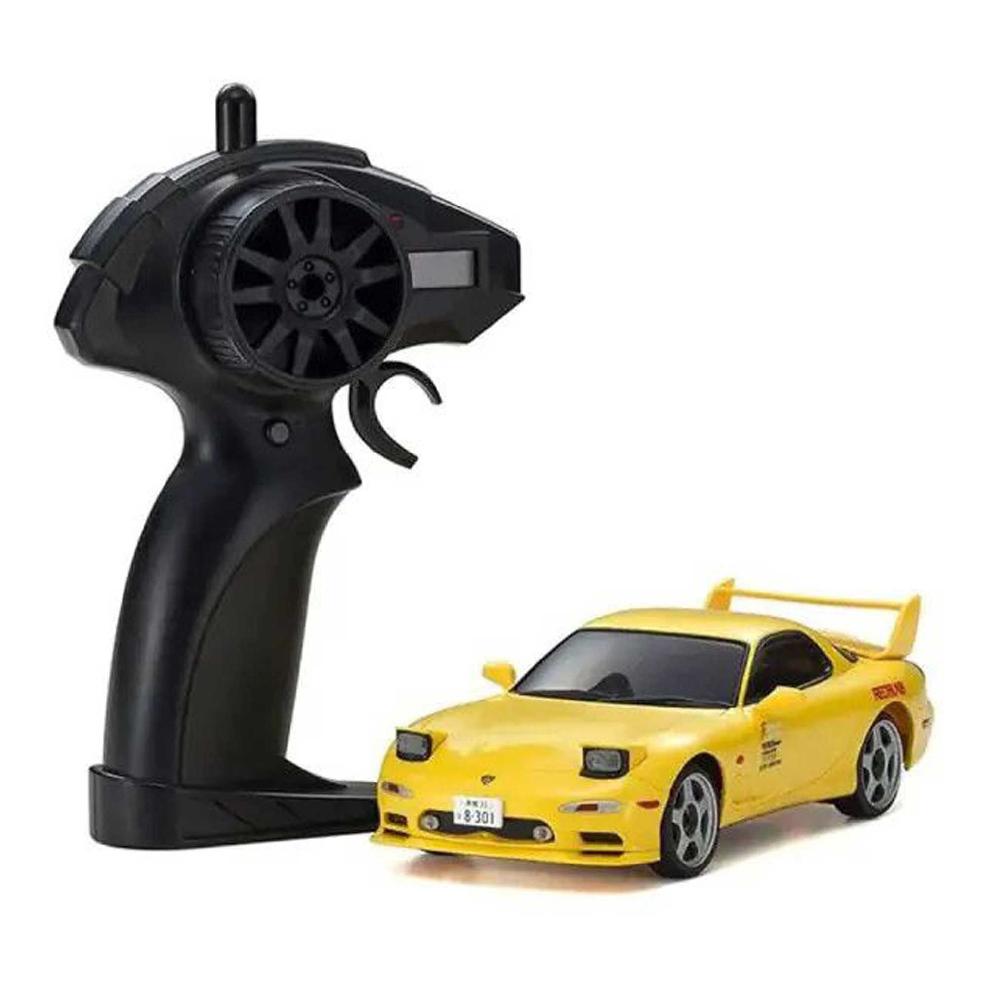Kyosho 1/28 Initial D Mazda RX-7 FC3S 2WD On-Road First Mini-Z RTR, Yellow