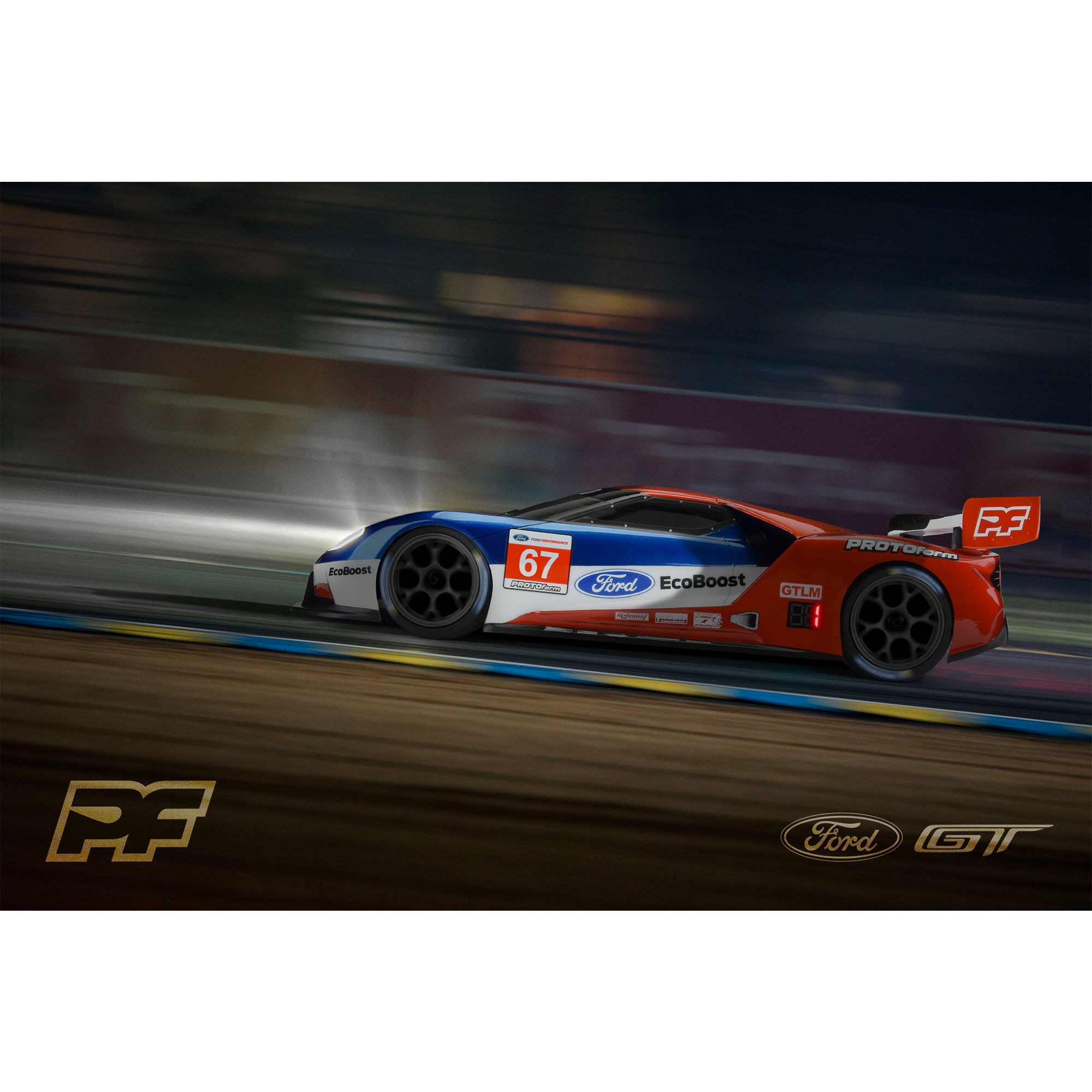 PROTOform 1/10 Ford GT LW Clear Body: 190mm Touring Car with LP shock towers