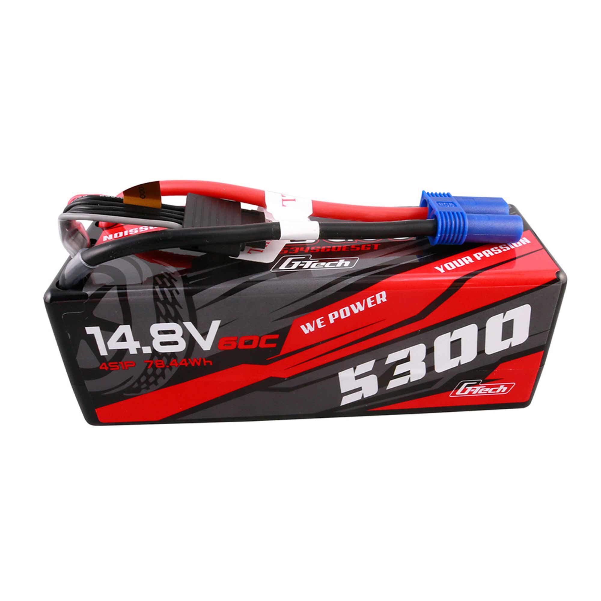 Gens ace 14.8V 5300mAh 4S 60C G-Tech Smart Hardcase LiPo Battery: EC5