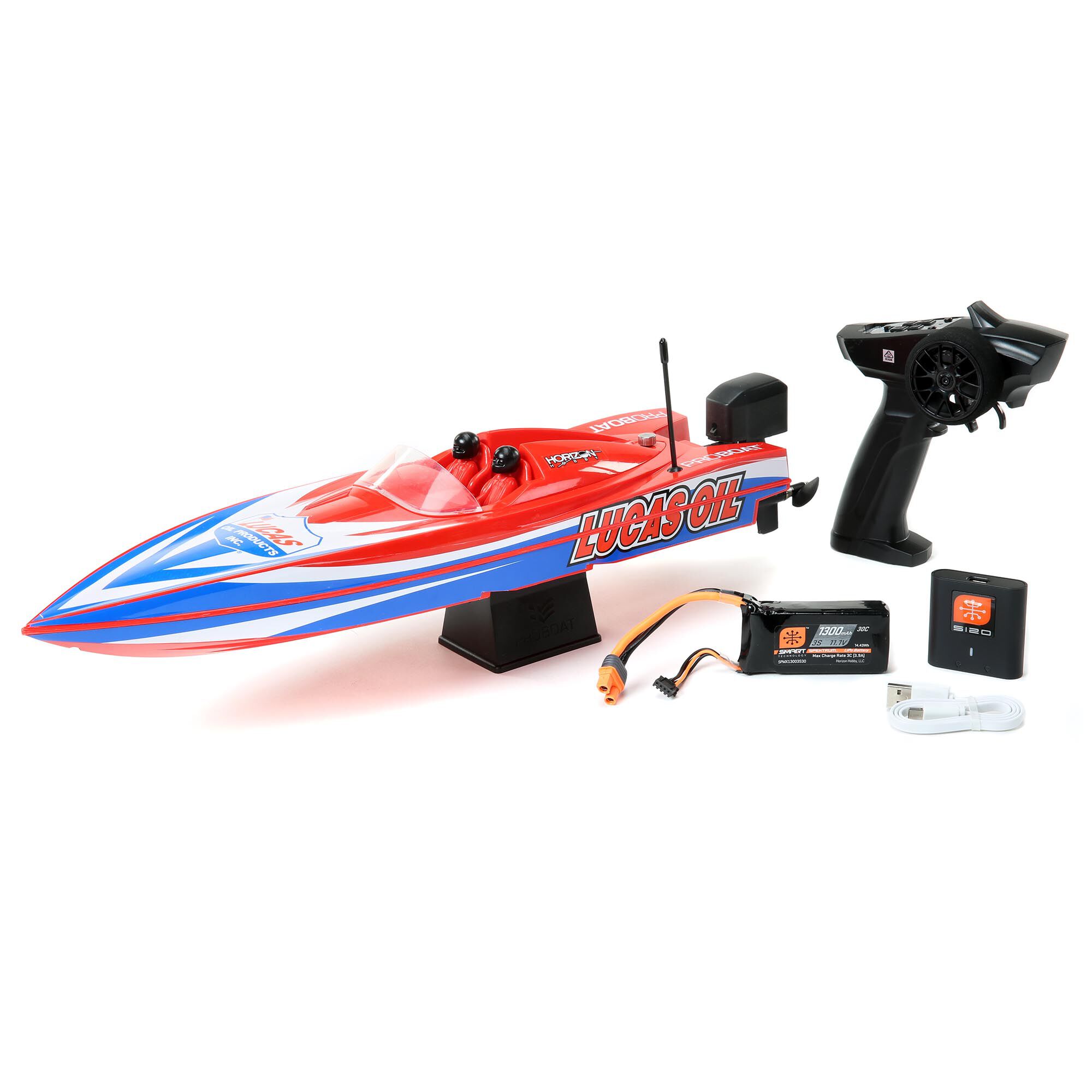 Pro Boat Lucas Oil 17" Power Boat Racer Self-Righting Deep-V RTR