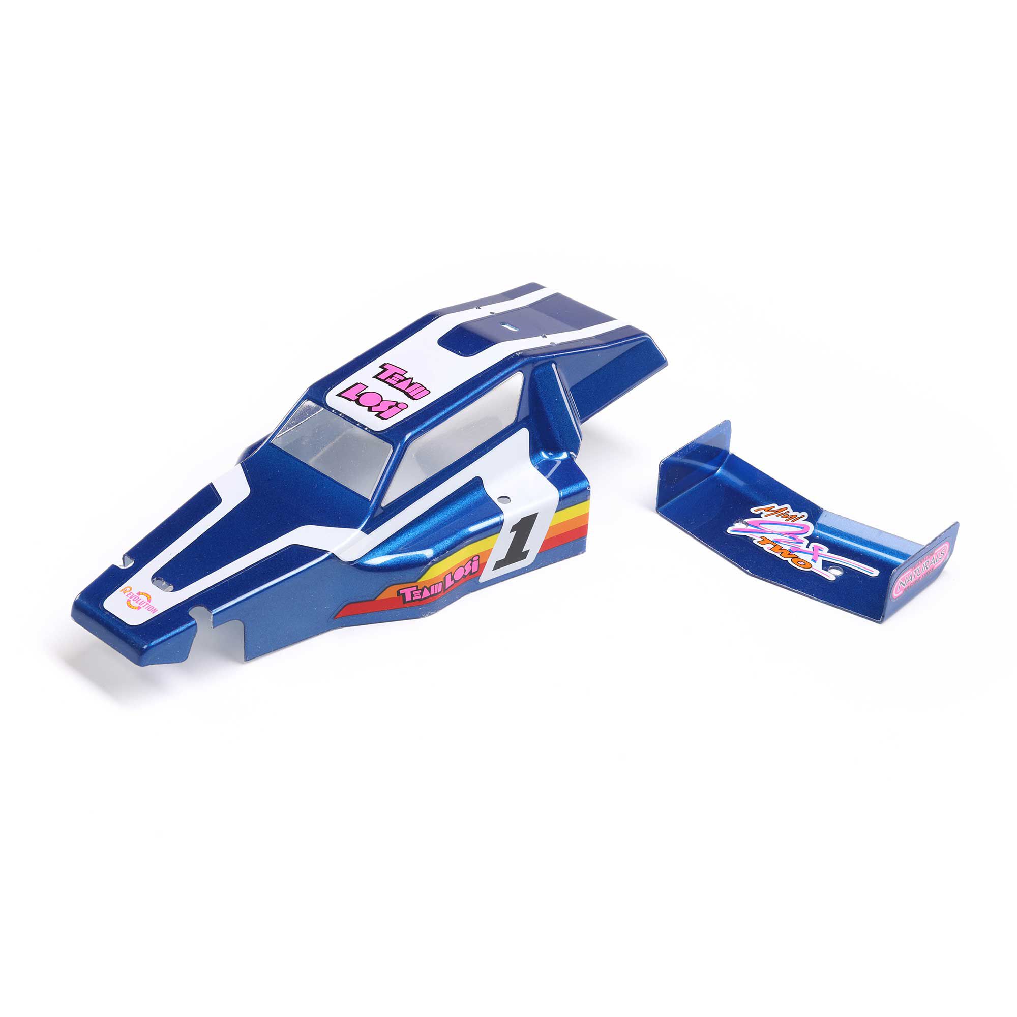 Losi Body & Wing, Blue: Mini JRX2