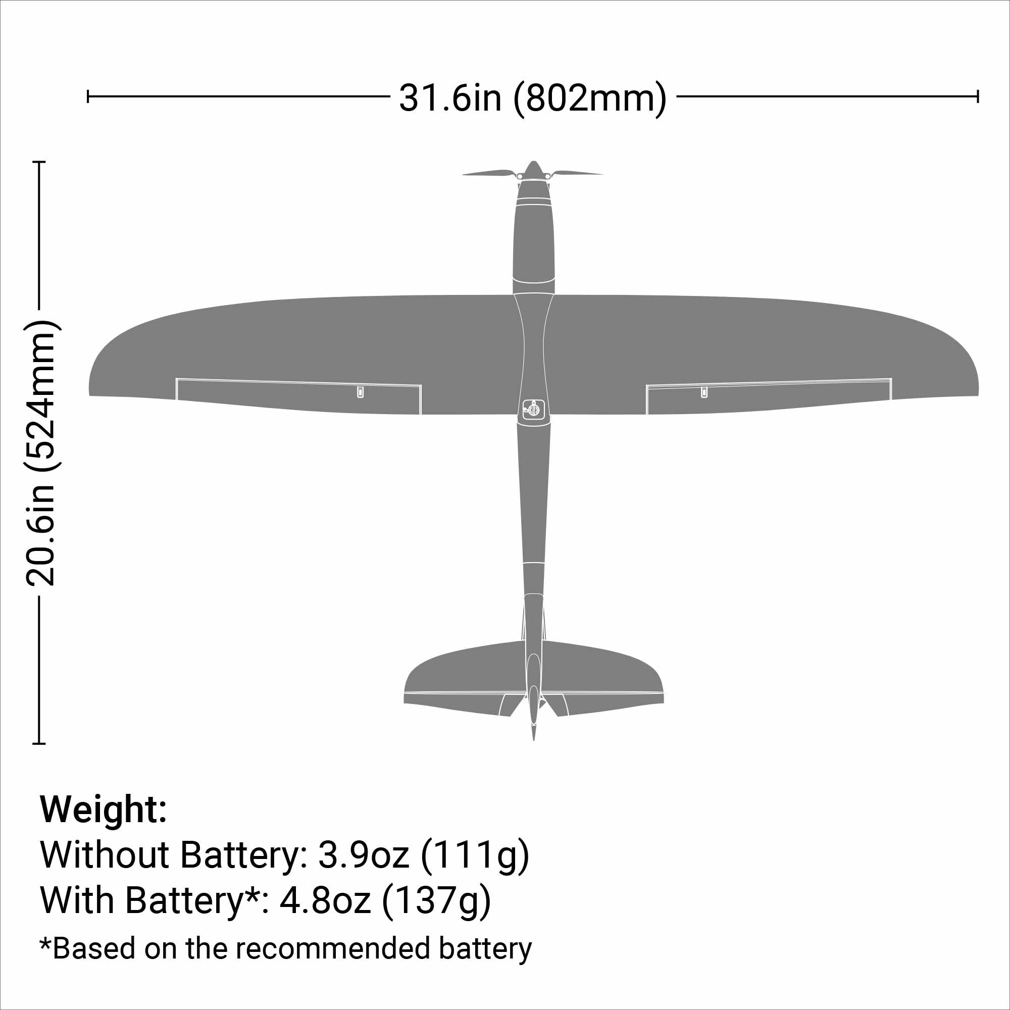 E-flite UMX Conscendo BNF Basic with AS3X and SAFE Select