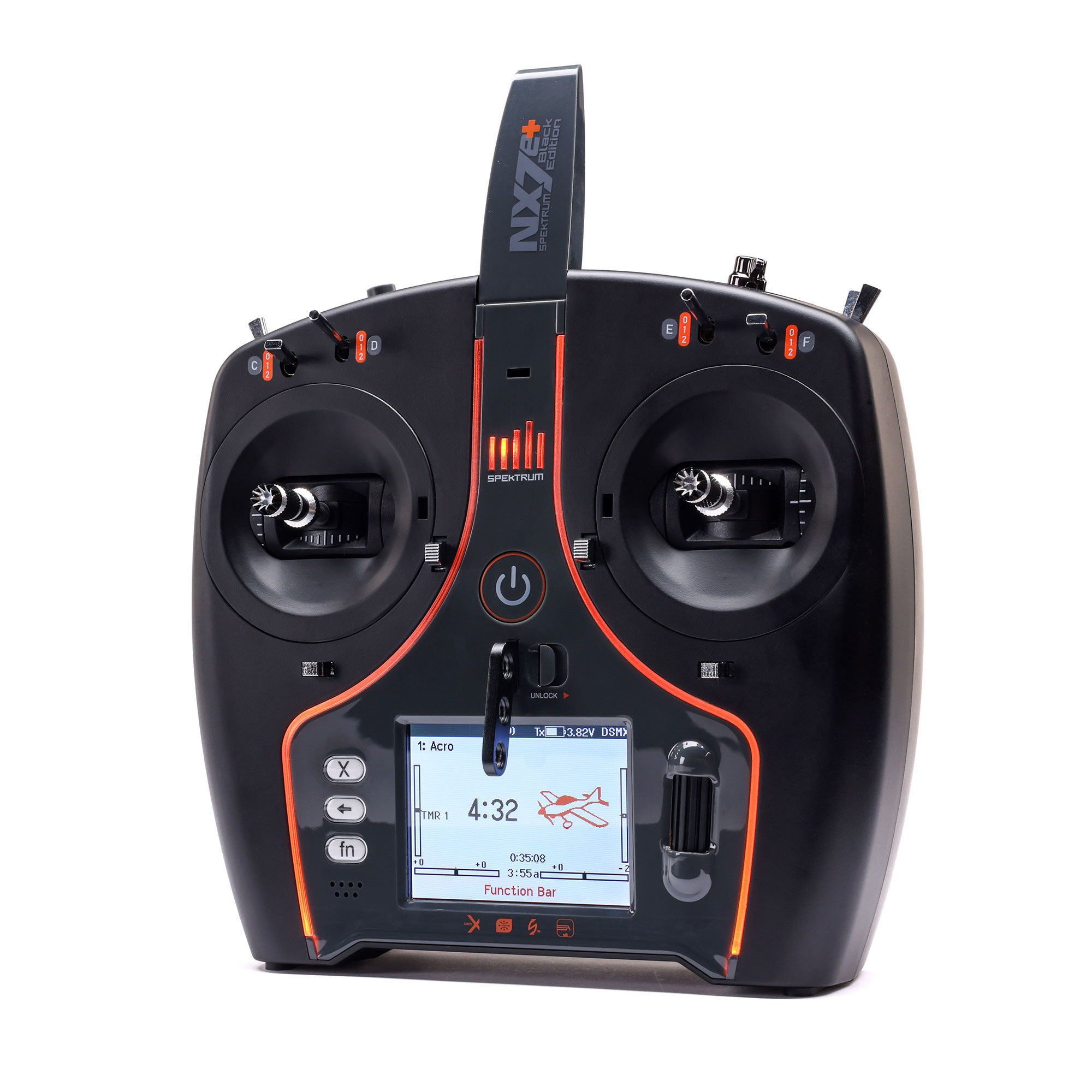 Spektrum NX7e+ 14-Channel DSMX Transmitter Only, Black Edition