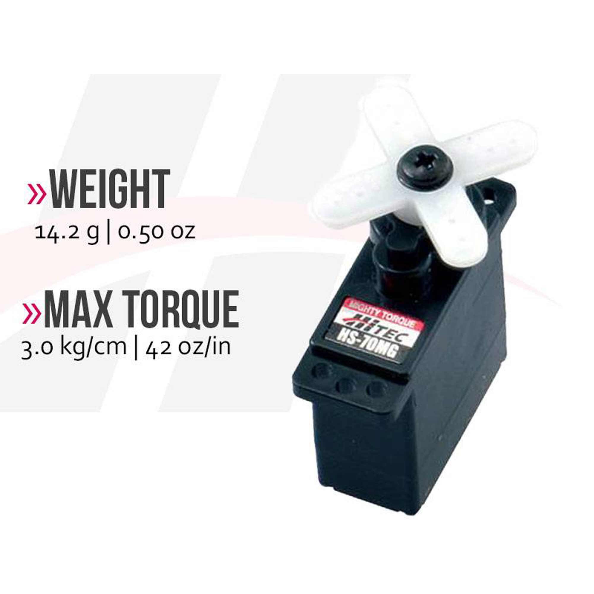 Hitec RCD Inc. HS-70MG Micro Analog Ultra Torque Metal Gear Feather Servo