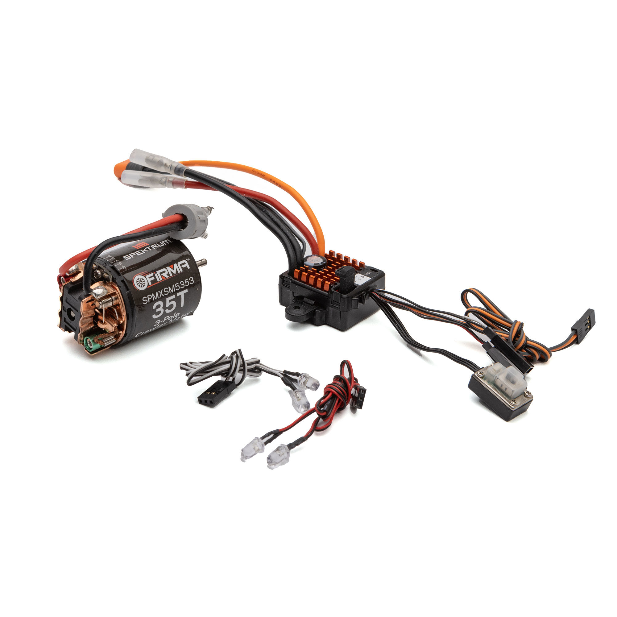 Spektrum Accessories Firma 70A Brushed Smart ESC, 2S-3S: IC3 / 35T Brushed Motor Combo
