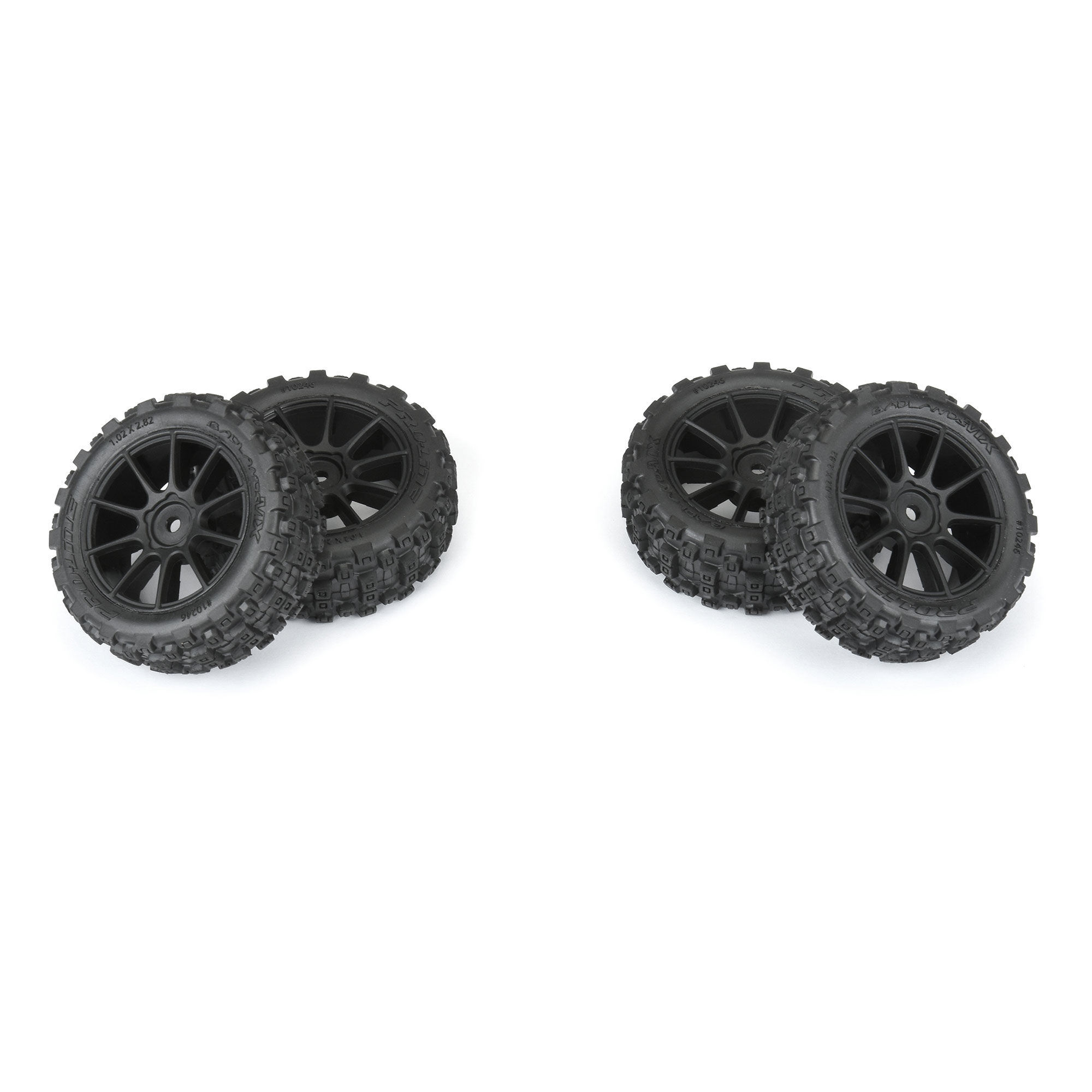Pro-Line Racing Badlands MX 1.9" Buggy Tires MTD Mach-10 Black Wheels: Typhon GROM