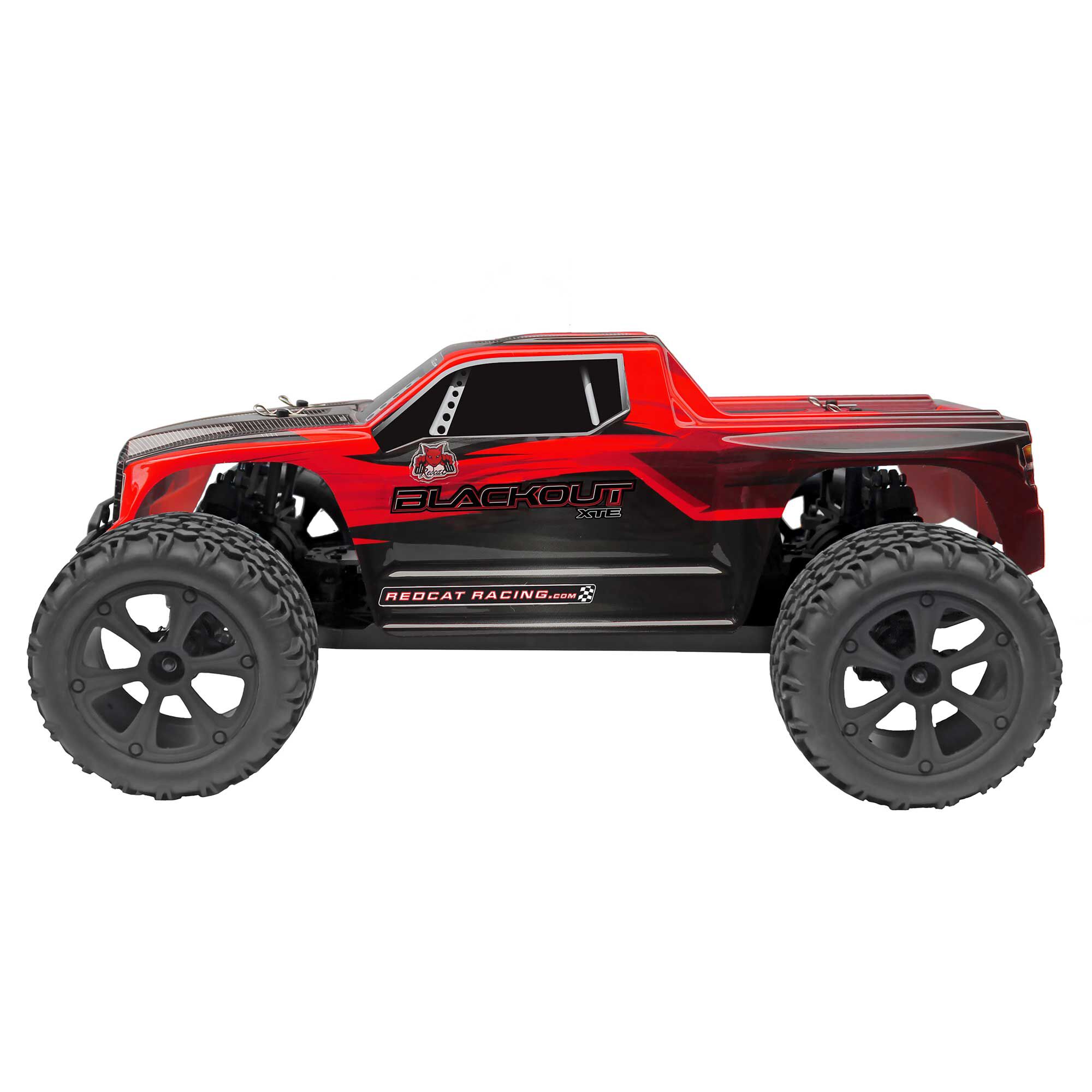 Redcat Racing 1/10 Blackout XTE 4WD Monster Truck Brushed RTR, Red