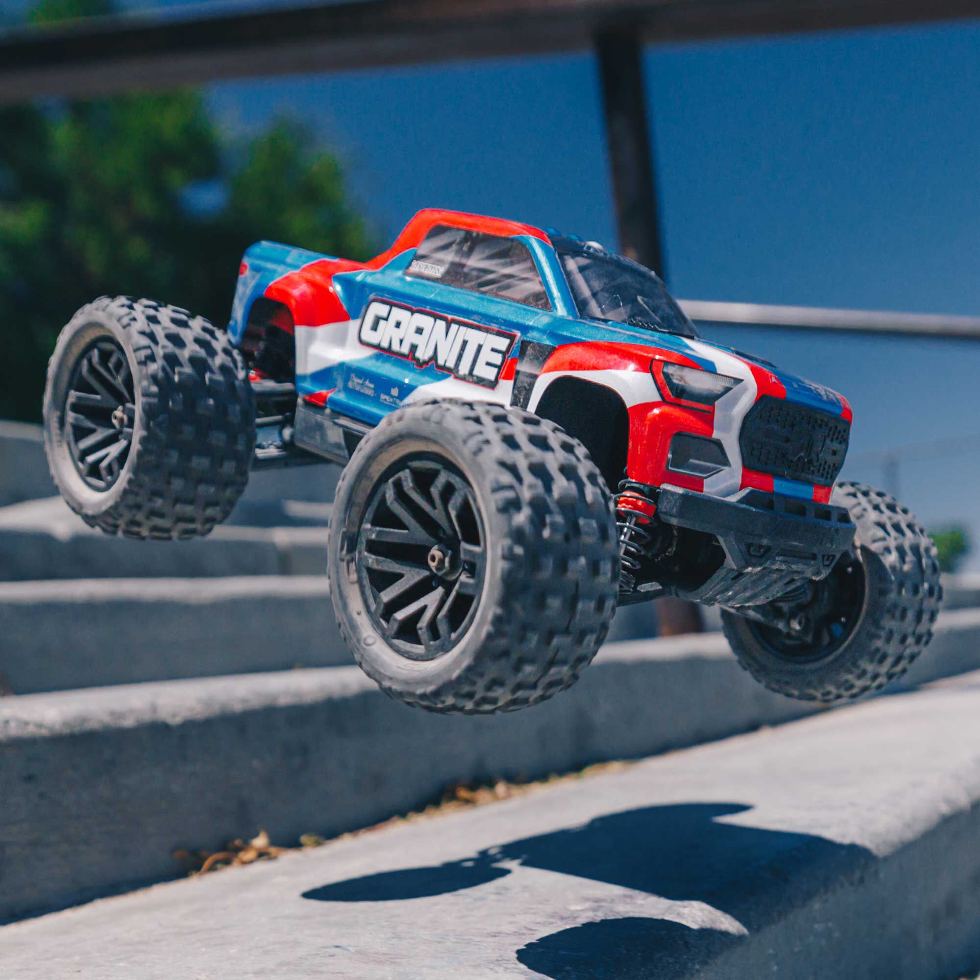 ARRMA 1/18 GRANITE GROM 4X4 RTR Brushed Monster Truck (Battery & Charger Included), Blue