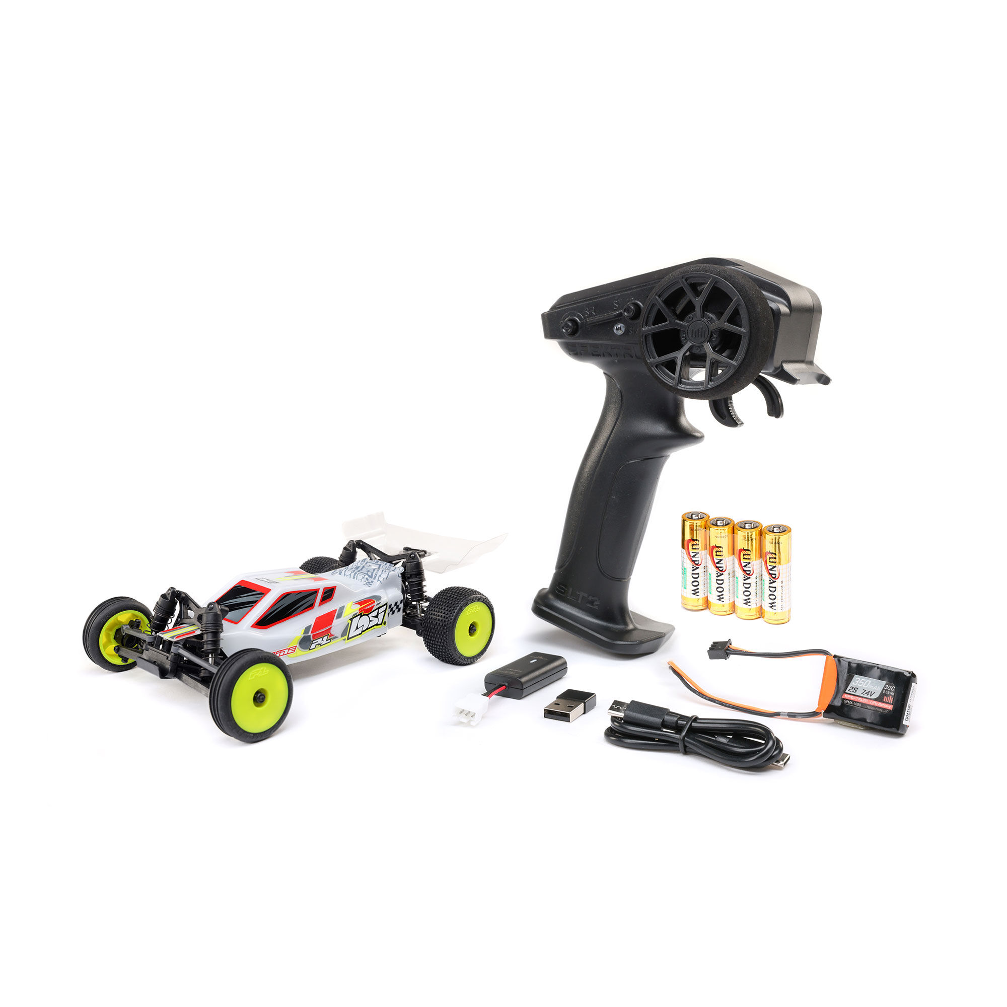Losi 1/24 Micro-B 2S 2WD RTR Race Buggy (Battery & Charger Included), White