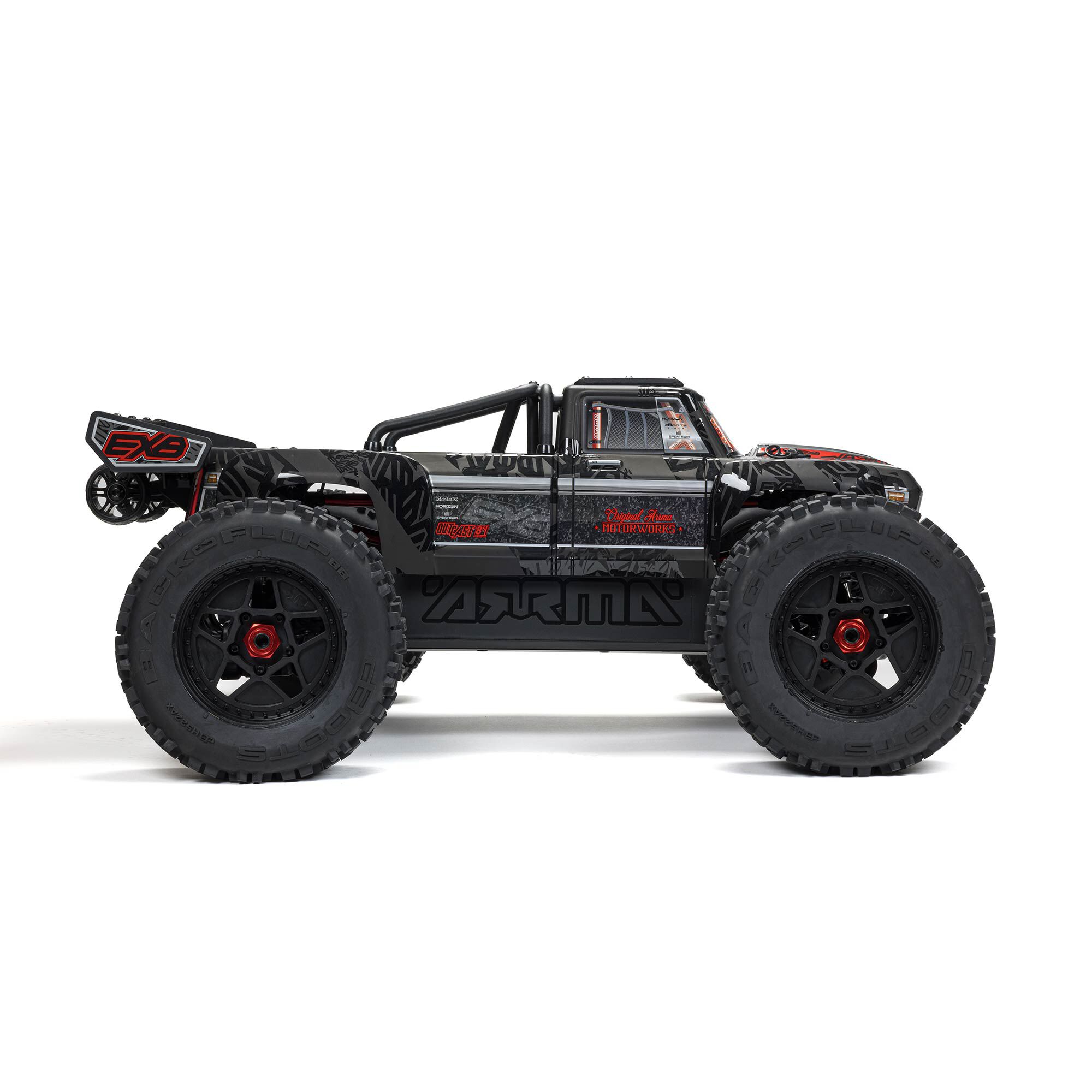 ARRMA 1/5 OUTCAST 8S EXB AVC 4X4 RTR Brushless Stunt Truck, Black