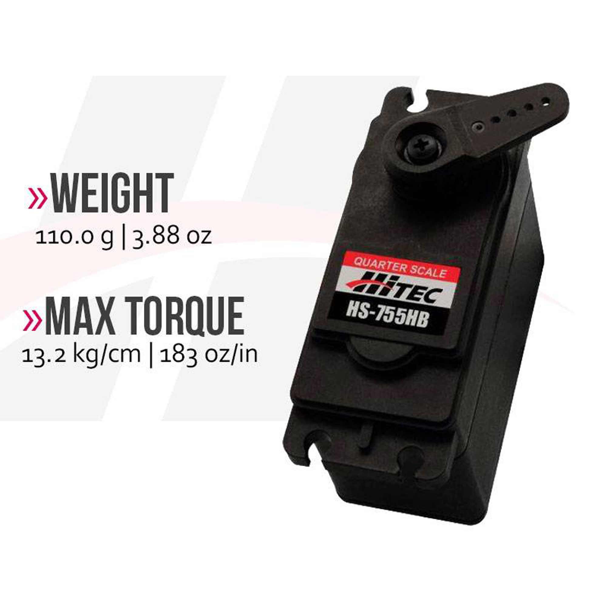 Hitec RCD Inc. HS-755HB Giant Scale Analog Karbonite Gear Servo