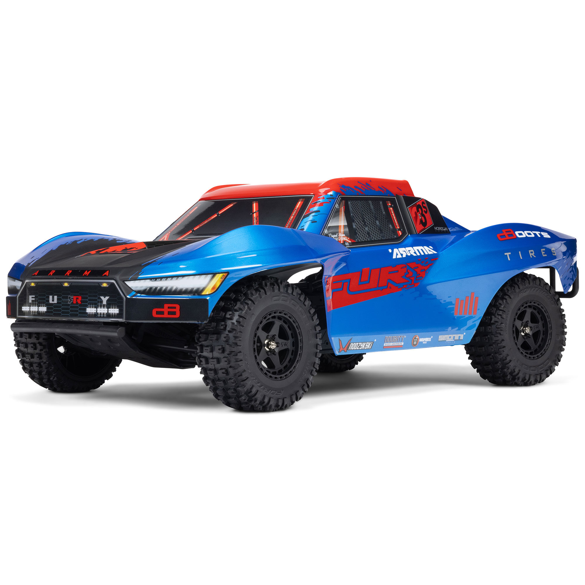 ARRMA 1/10 FURY 223S DSC 2WD RTR Brushless Short Course Truck, Blue