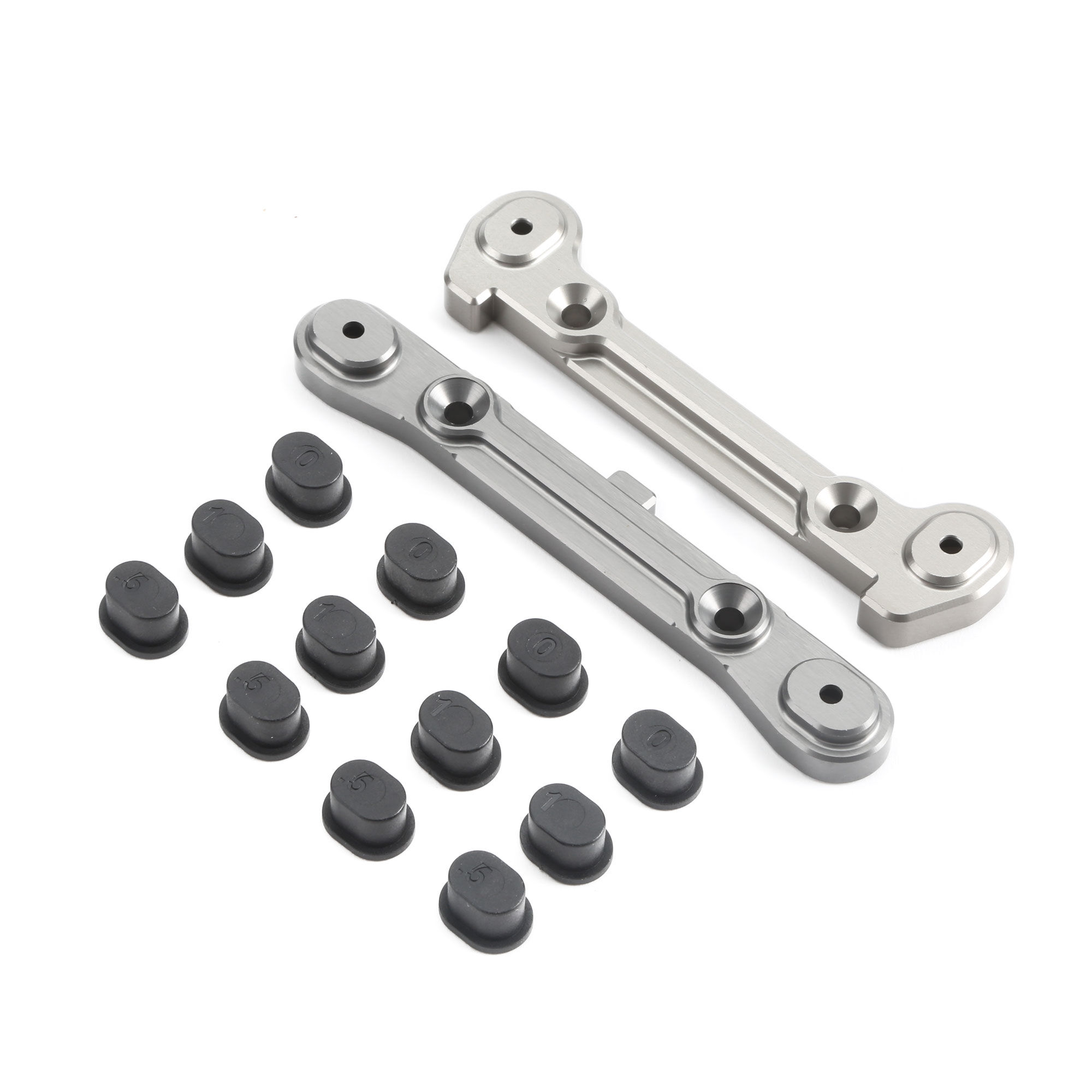 Team Losi Racing Adjustable Rear Hinge Pin Brace with Inserts: 5IVE B, 5T, MINI WRC
