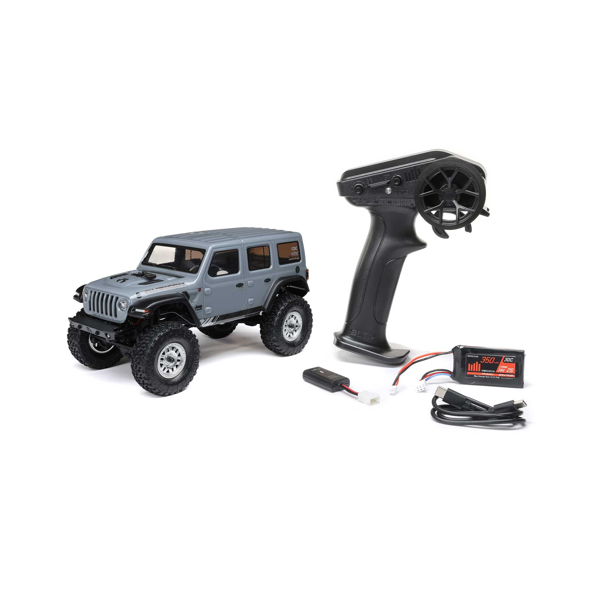 Axial 1/24 SCX24 2019 Jeep Wrangler JLU CRC 4X4 RTR Brushed Rock Crawler (Battery & Charger Included), Gray