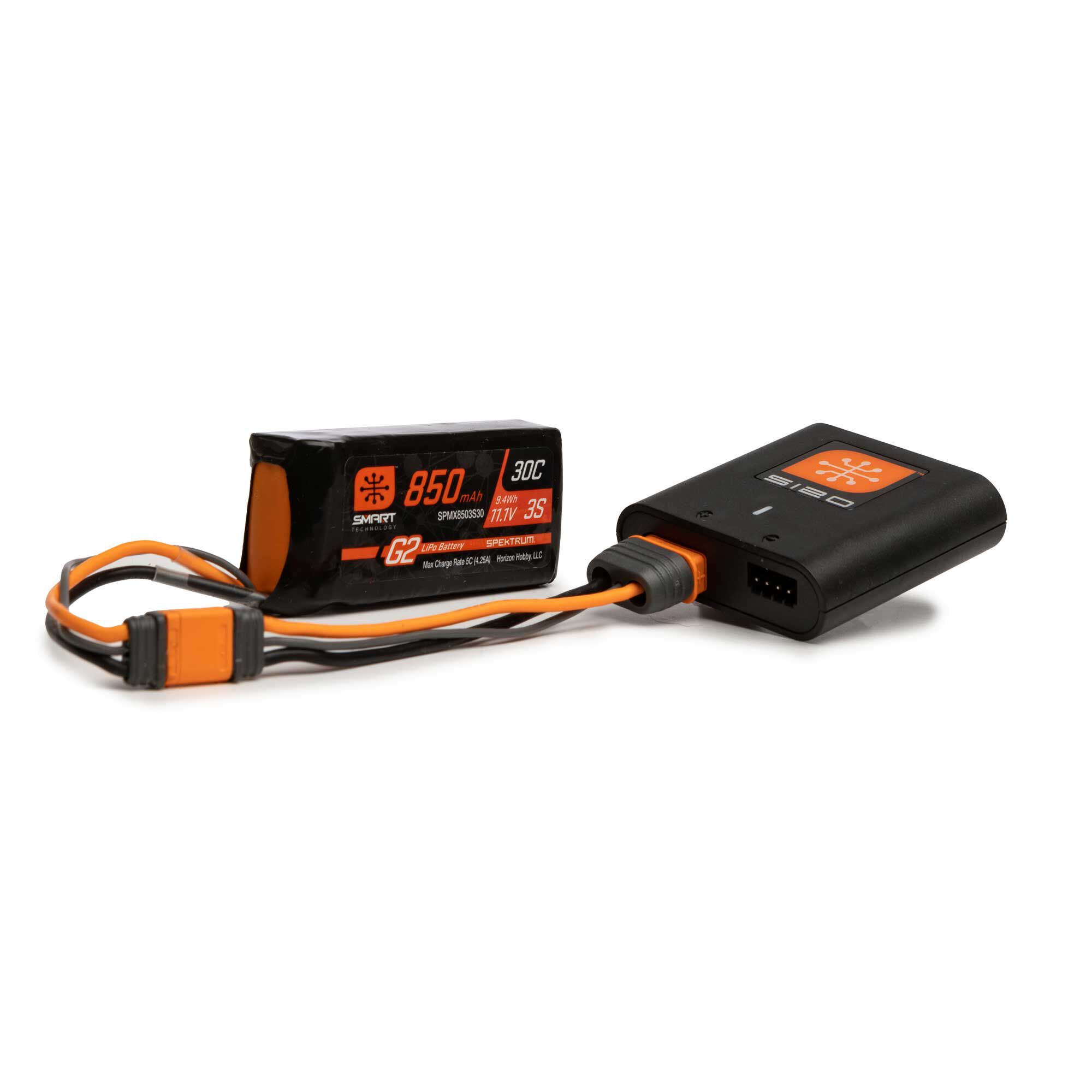 Spektrum Accessories Smart Powerstage Air Bundle: 850mAh 3S G2 LiPo Battery / S120 Charger