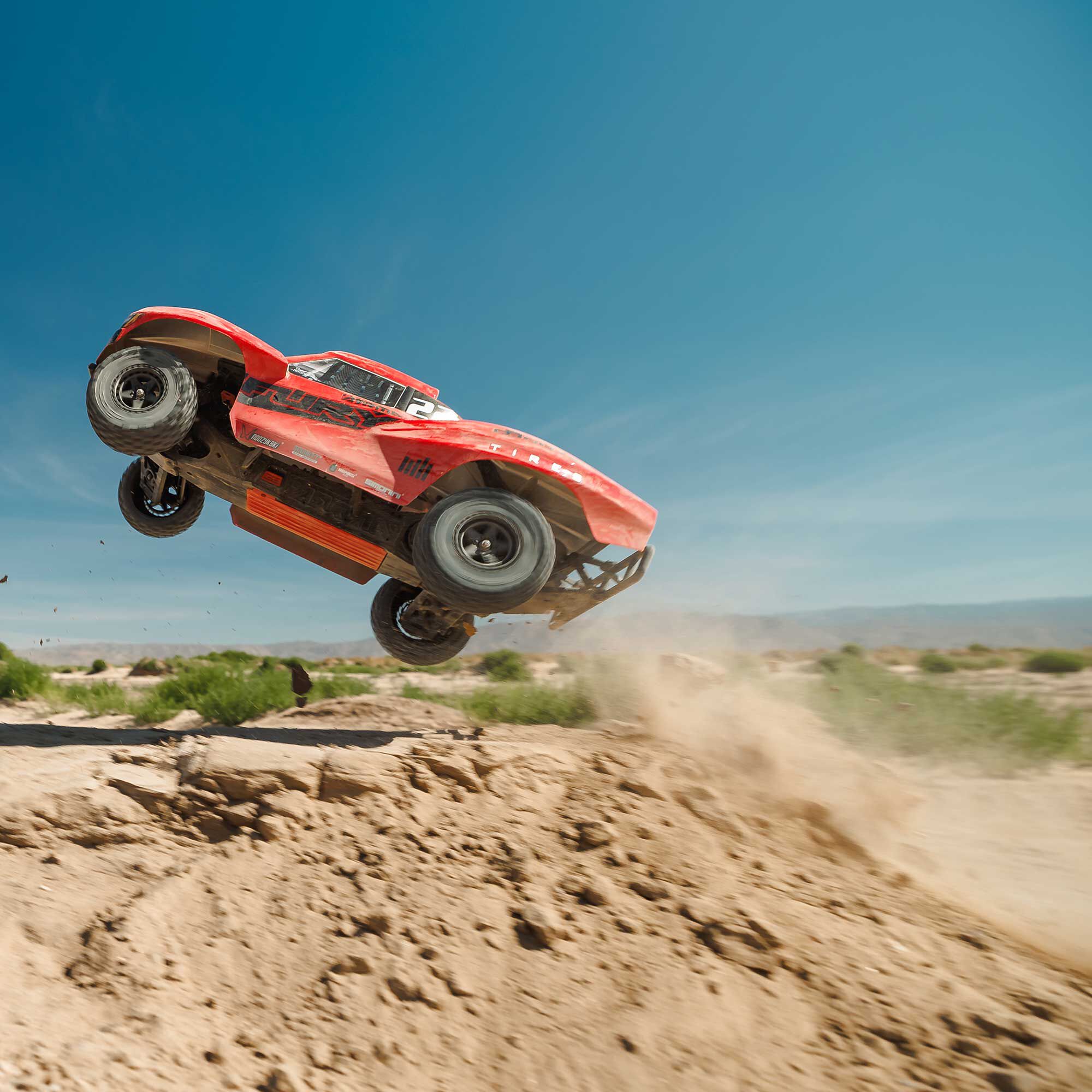 ARRMA 1/10 FURY 2WD RTR Brushed Short Course Truck (Battery & Charger Included), Red