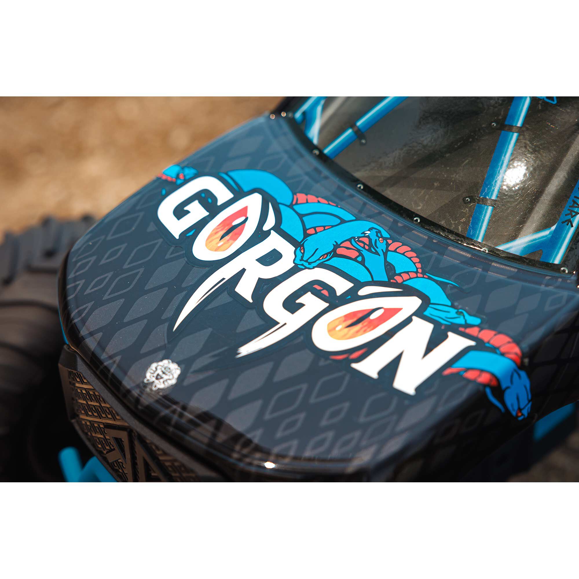 ARRMA 1/10 GORGON 2WD RTR Brushed Monster Truck, Blue