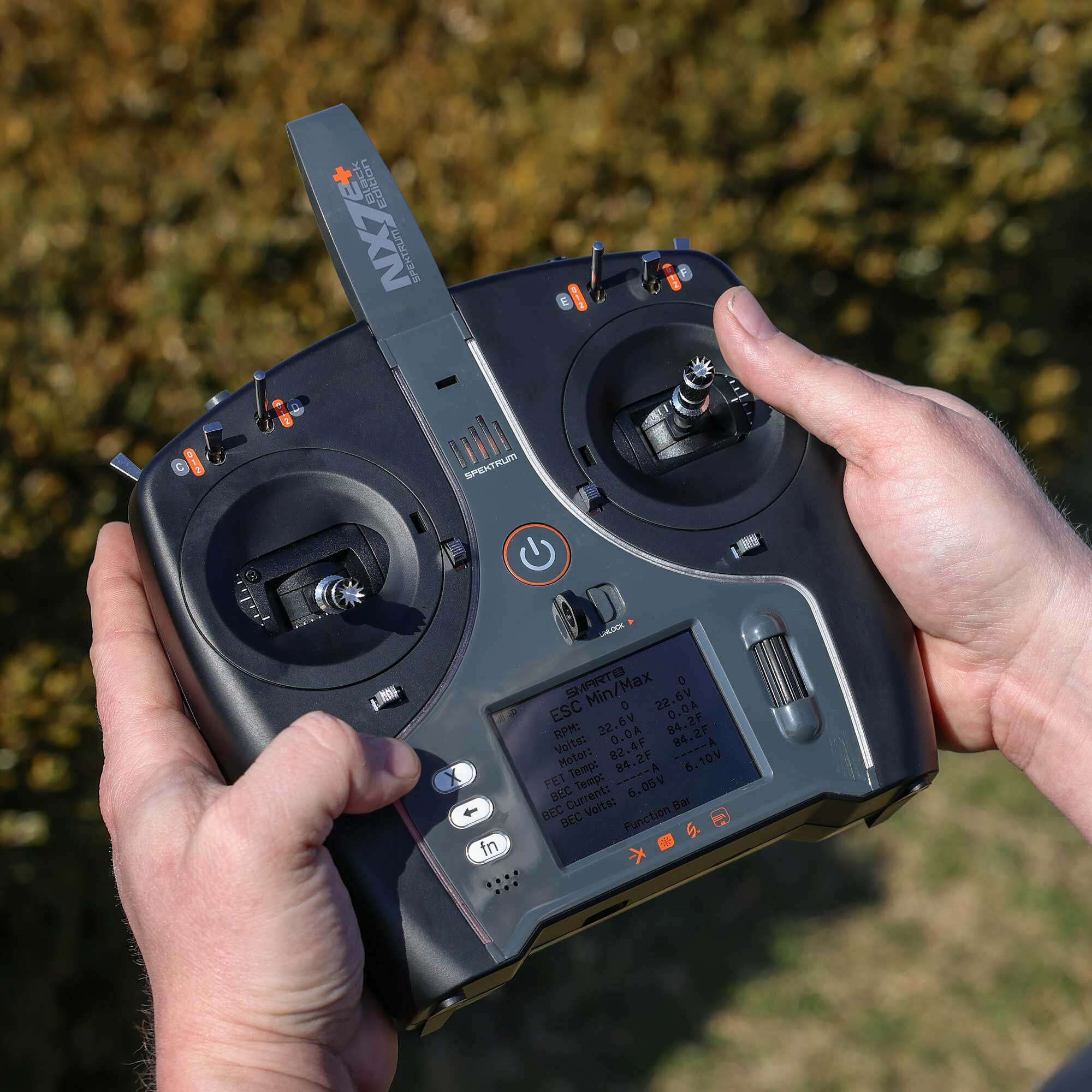 Spektrum NX7e+ 14-Channel DSMX Transmitter Only, Black Edition