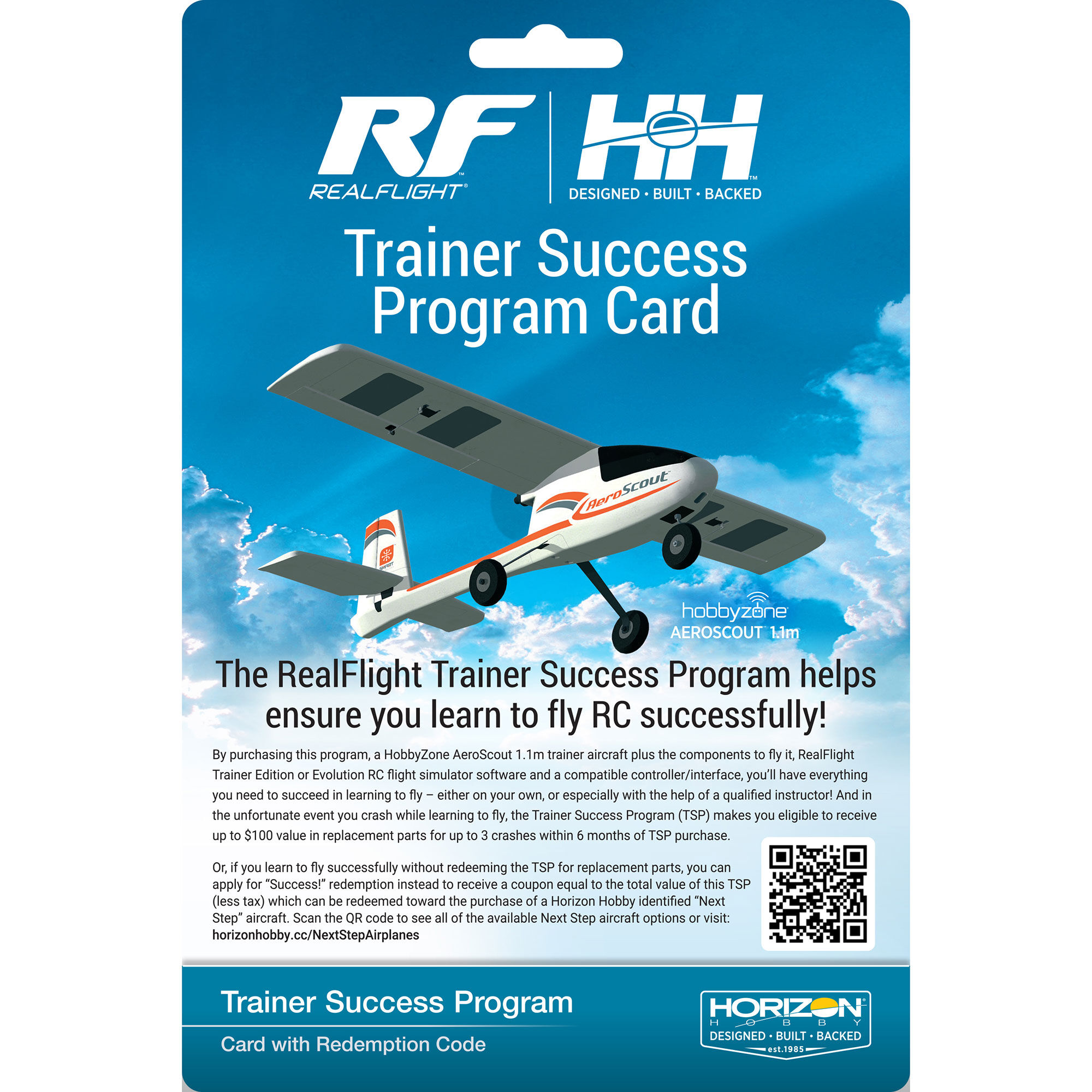 HobbyZone AeroScout S 2 1.1m and RealFlight Trainer Success Program Ultimate Combo