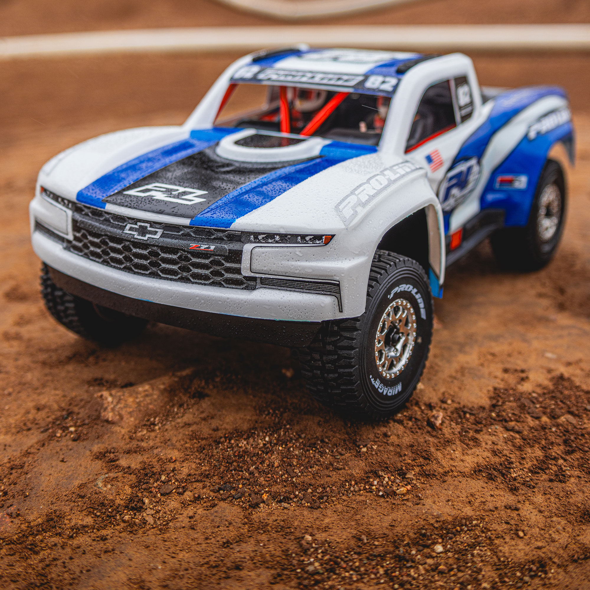 Pro-Line Racing 1/16 Pre-Cut 2019 Chevy Silverado Trophy Truck Clear Body: GROM