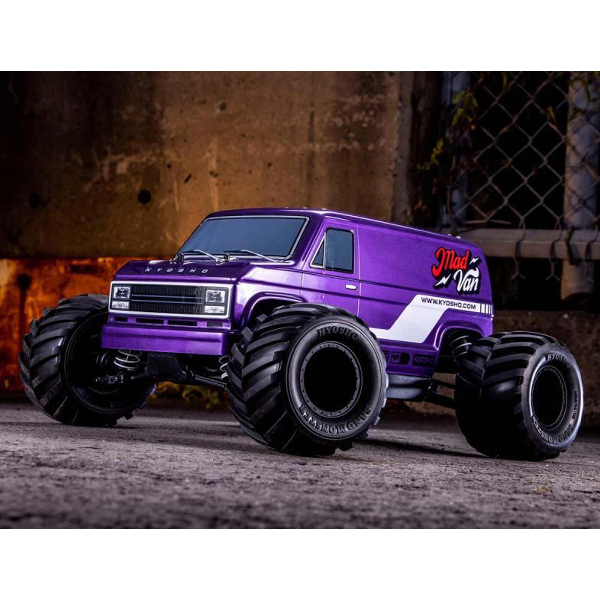 Kyosho 1/10 Mad Van Fazer Mk2 FZ02L-BT Brushed 4x4 Monster Truck RTR, Purple