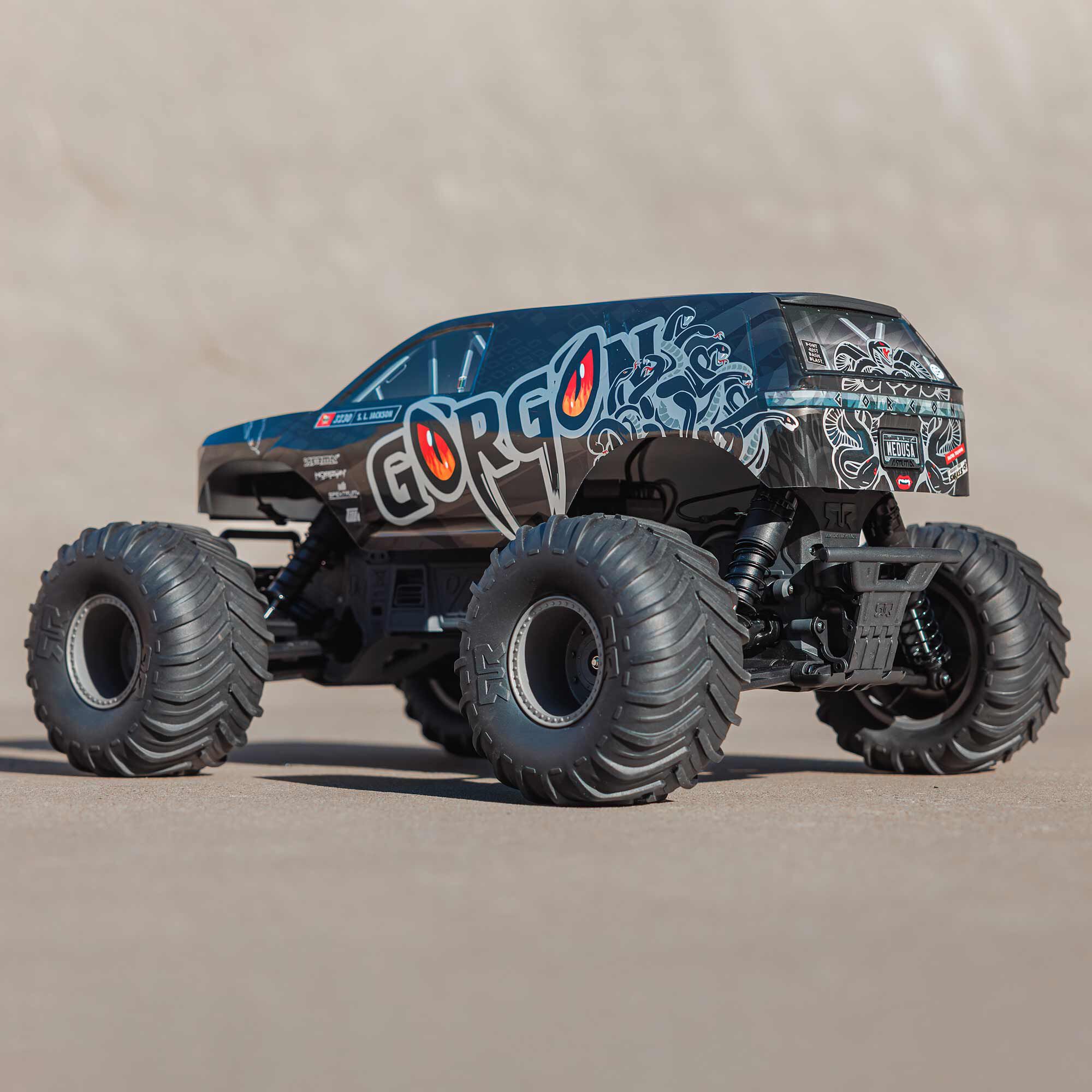 ARRMA 1/10 GORGON 2WD RTA Kit Brushed Monster Truck (Battery & Charger Included), Gun Metal