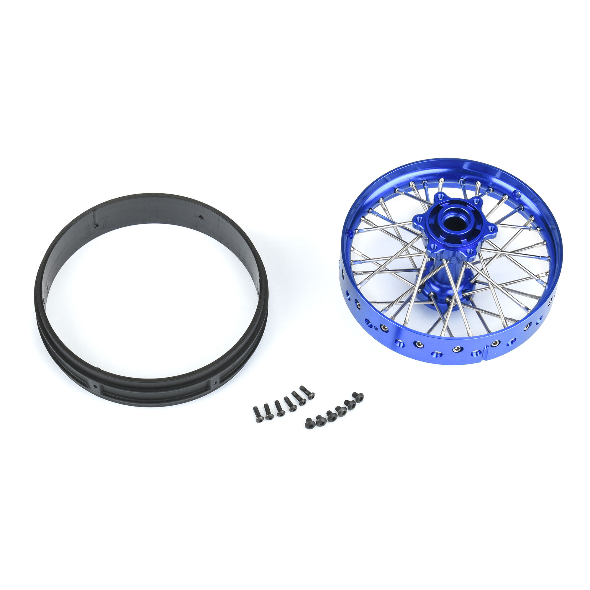 Pro-Line Racing 1/4 Pro-Spec Aluminum V2 Bead Rear Wheel Blue/Blue (1): Promoto-MX