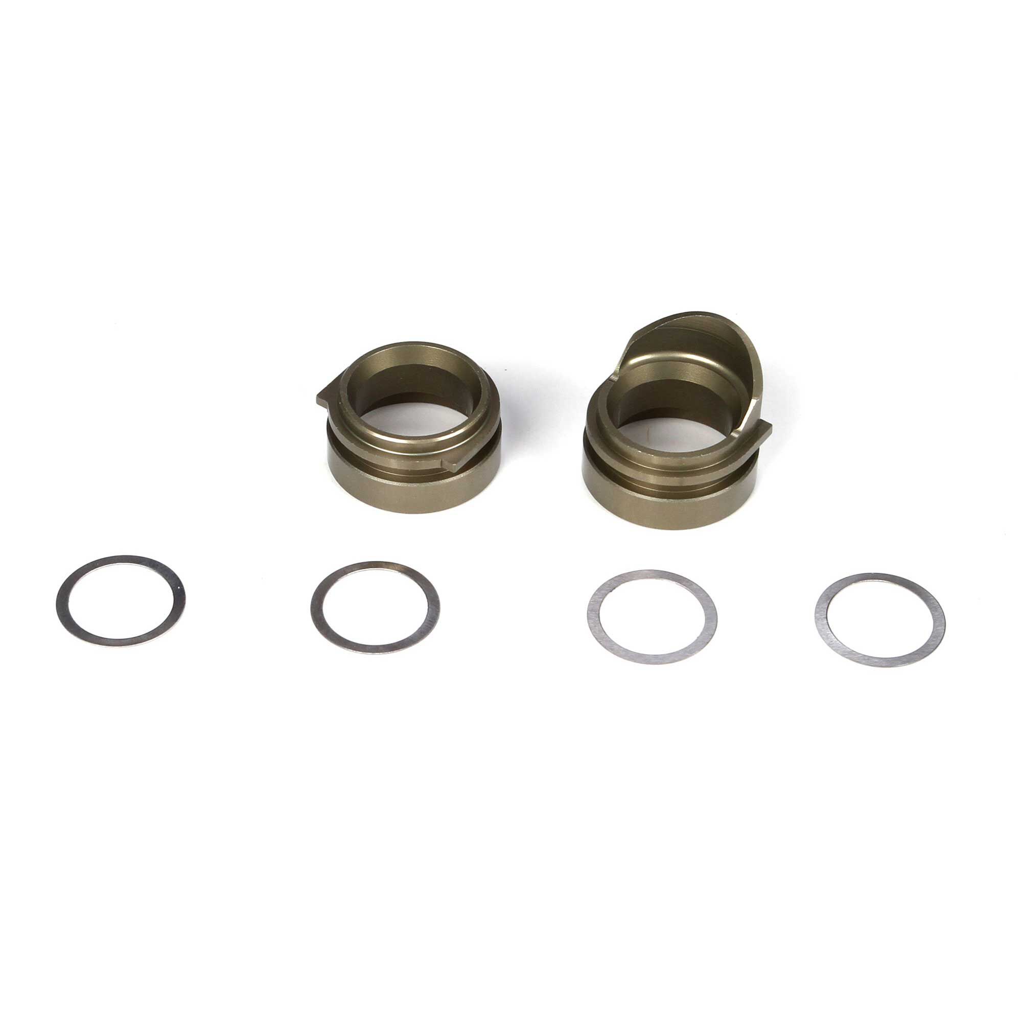 Team Losi Racing Rear Gearbox Bearing Inserts, Alum (2): TEN