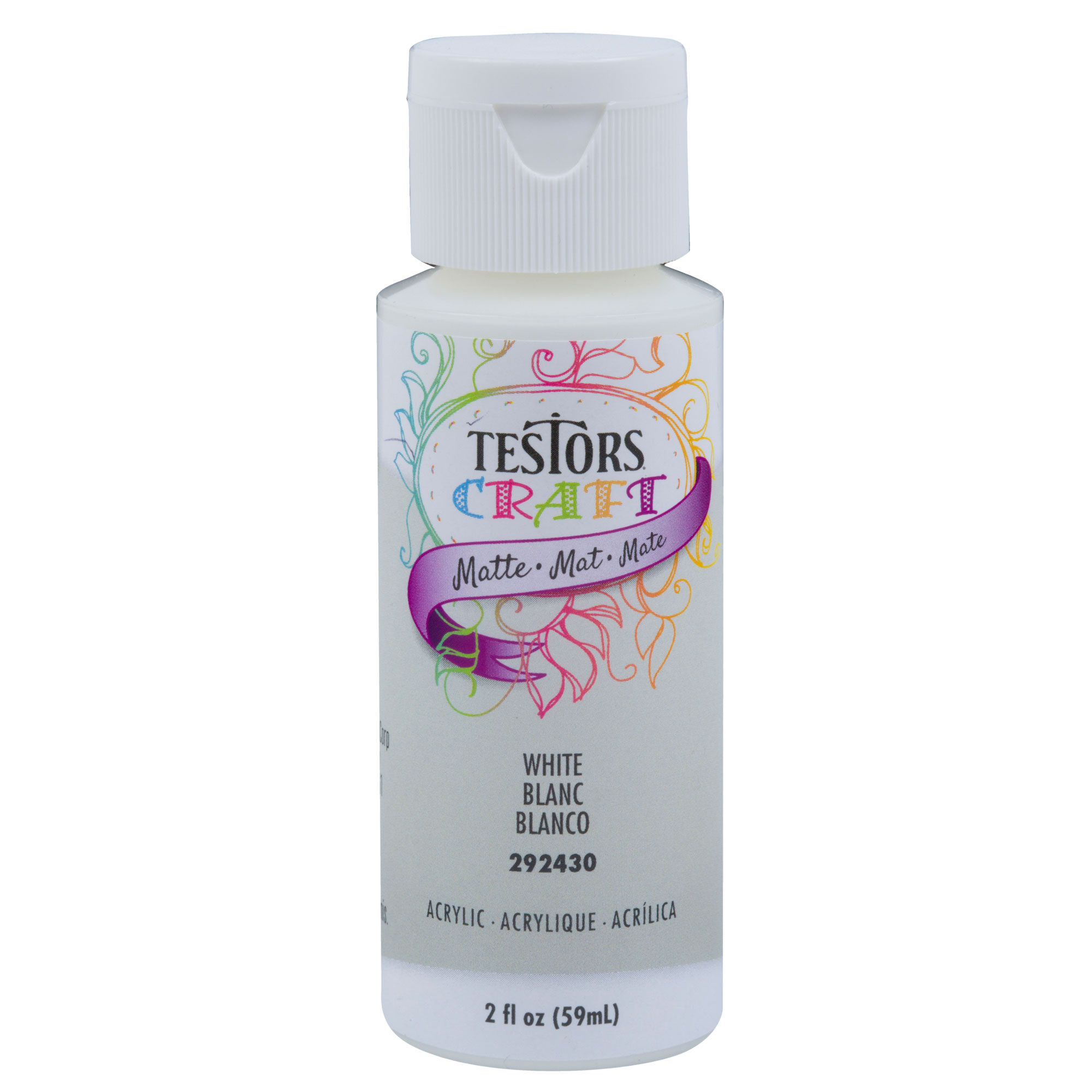 Testor Corp. Testors 2oz Acrylic Craft Paint, Satin White