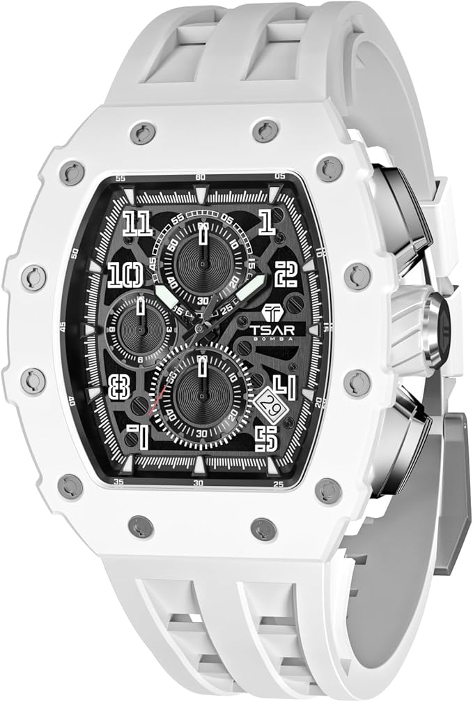 TSAR BOMBA Men's Watch, Square