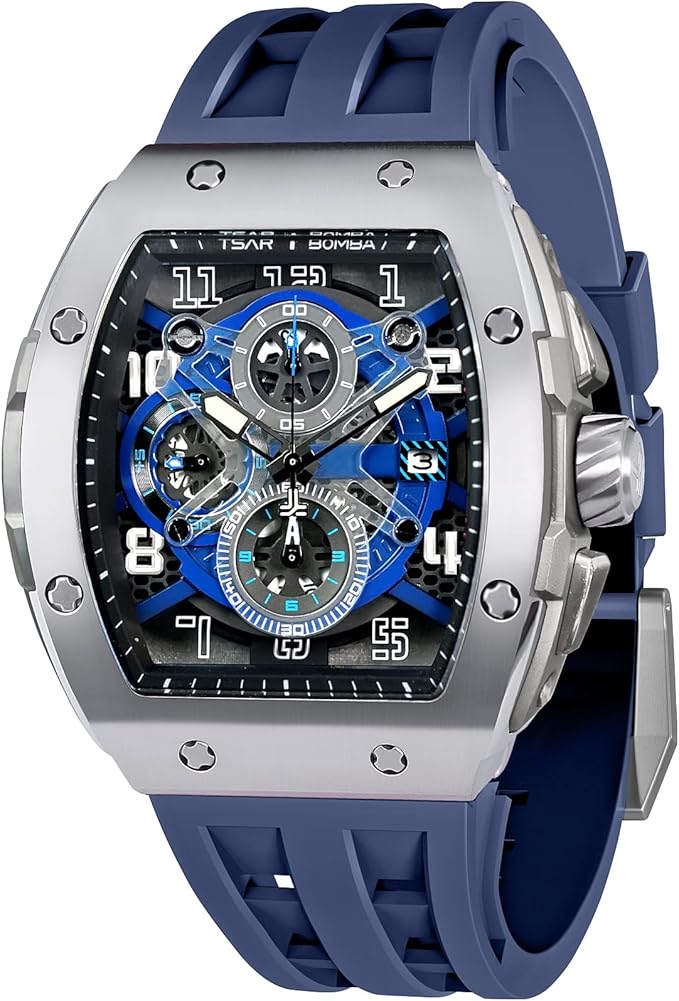 TSAR BOMBA Men's Watch, Square