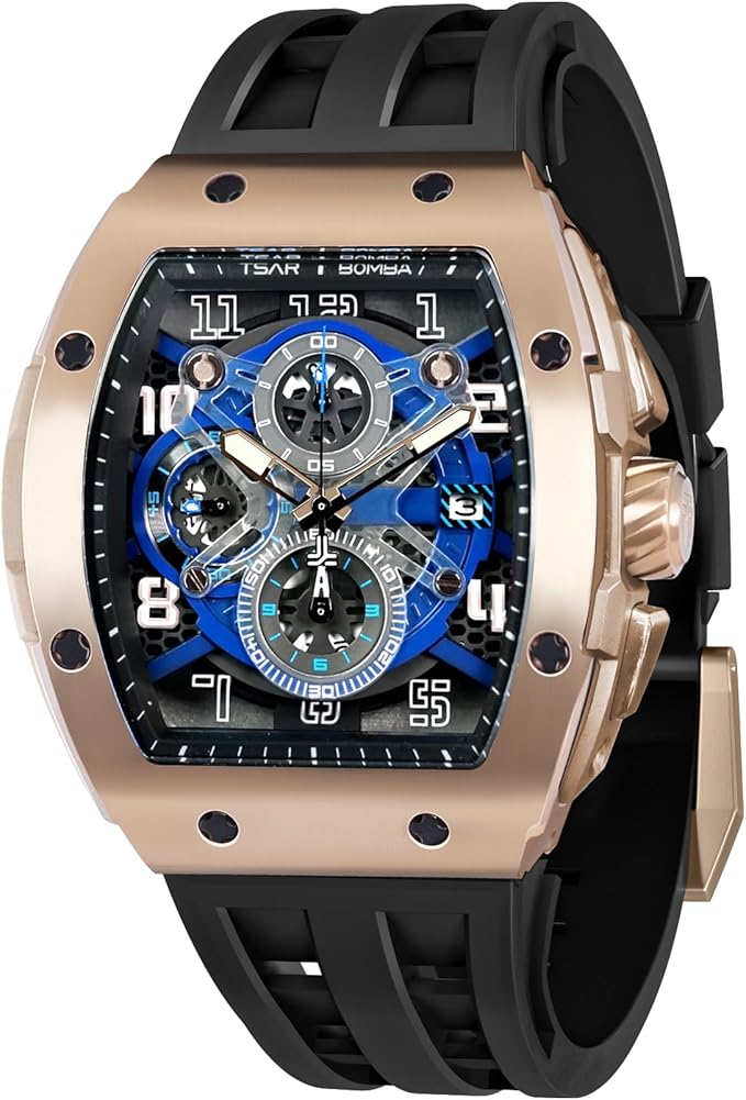 TSAR BOMBA Men's Watch, Square