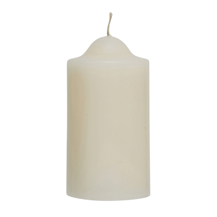 Ivory Unscented Pillar Dome Candle (80x50mm)