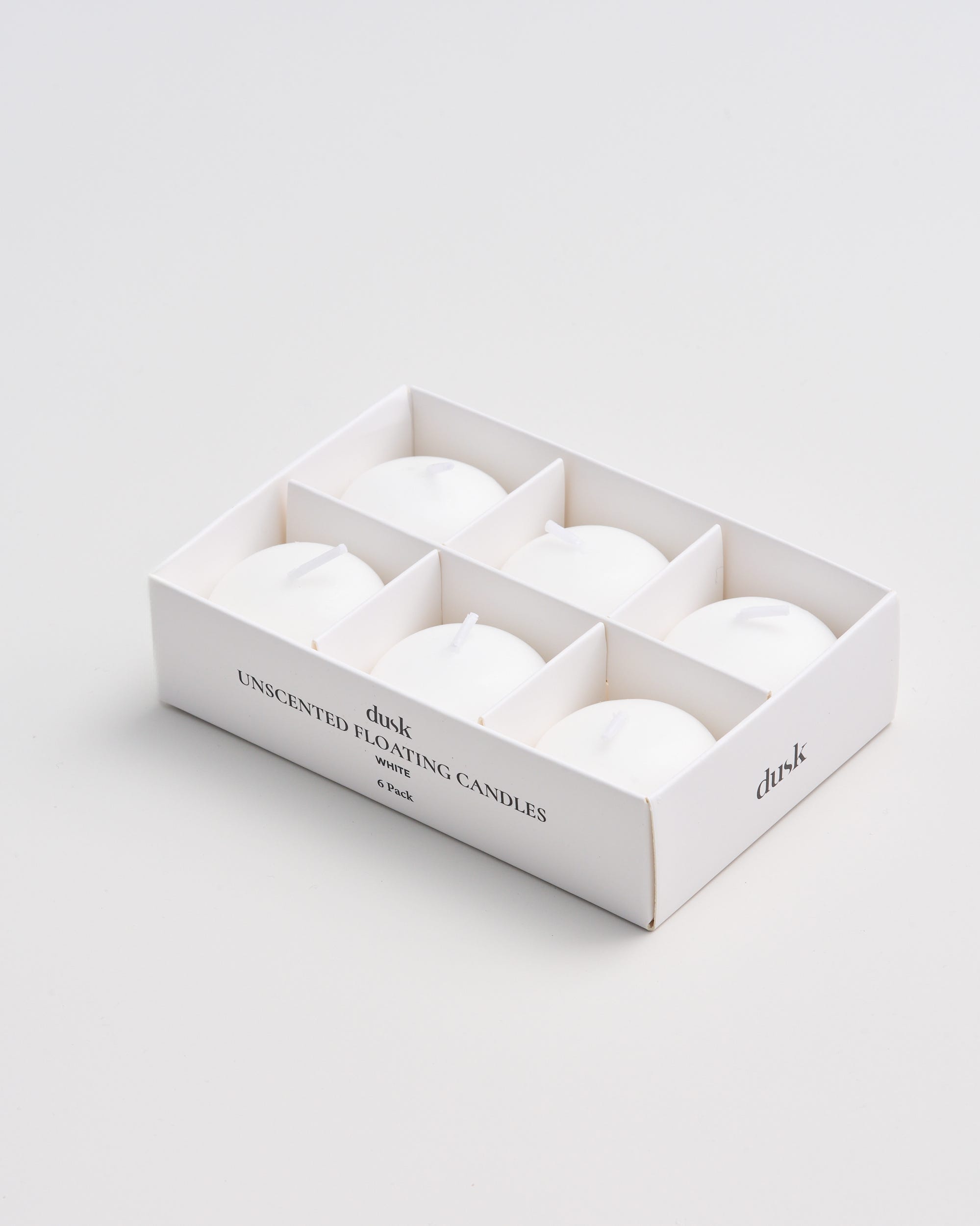 Unscented Floating Candles White 6 Pack