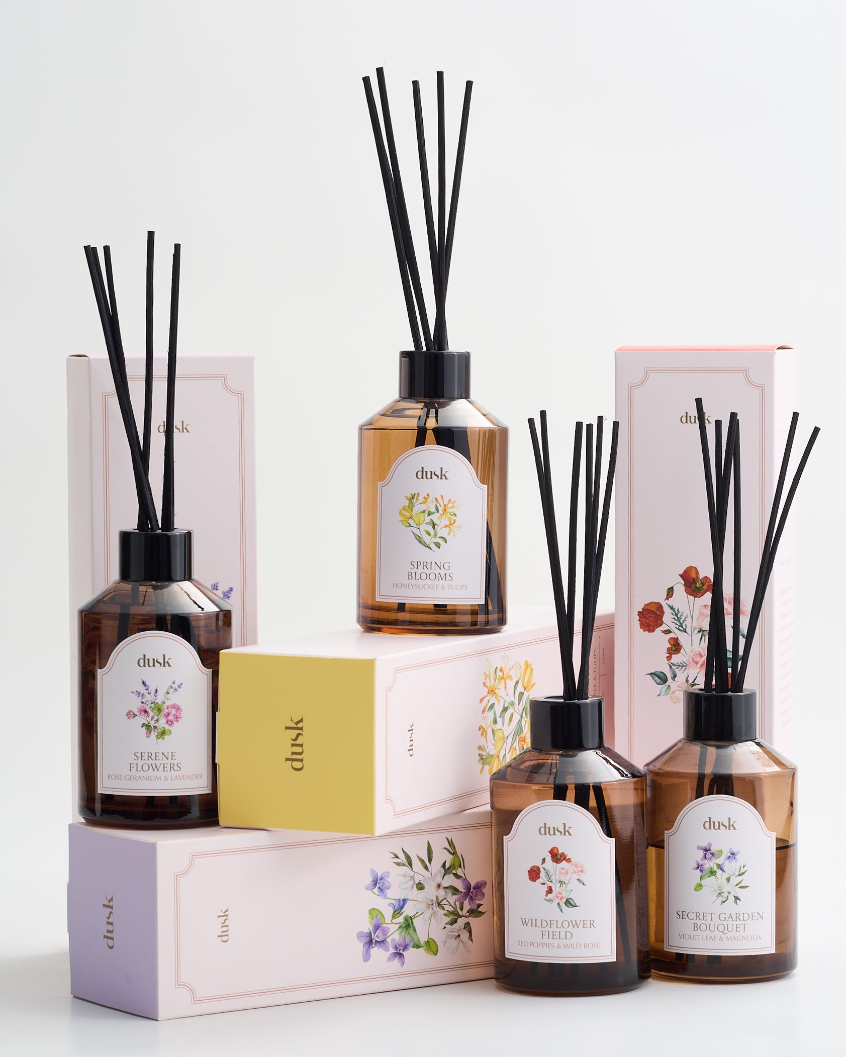 Spring Blooms Amber Glass Reed Diffuser 200mL