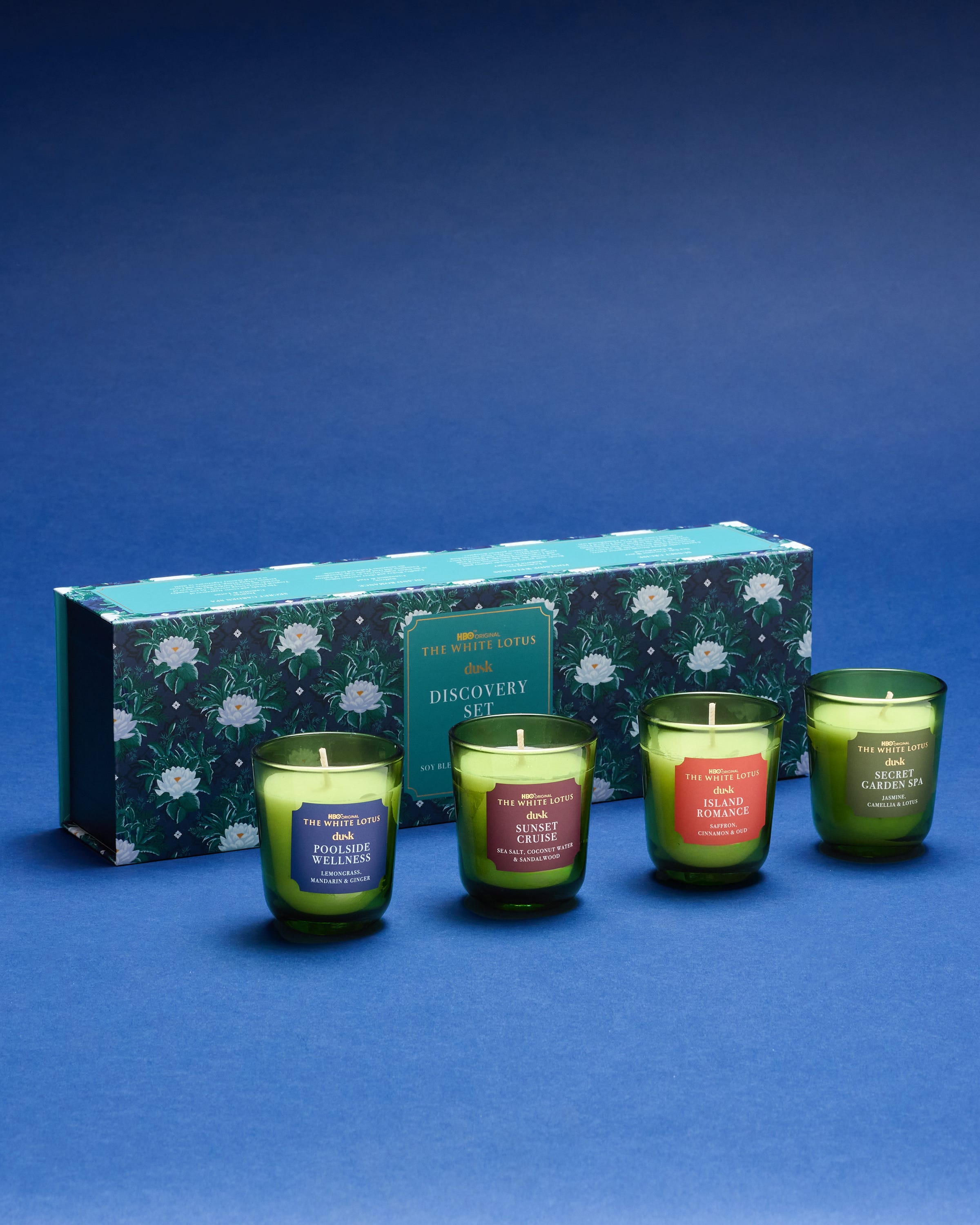The White Lotus Discovery Set Candles 4pk