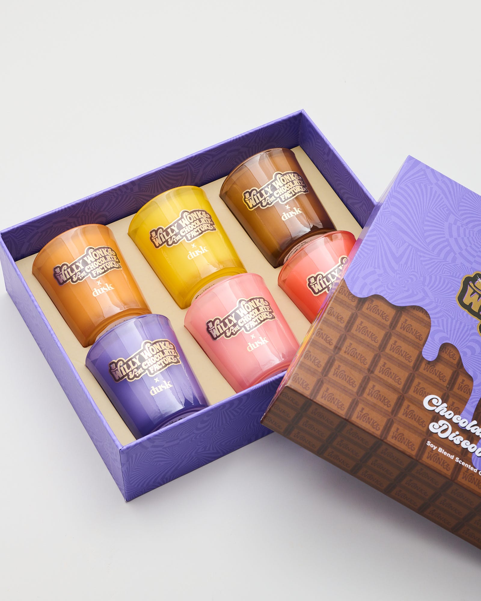 Chocolate Factory Discovery Set Soy Blend Scented Candles 6 x 60g