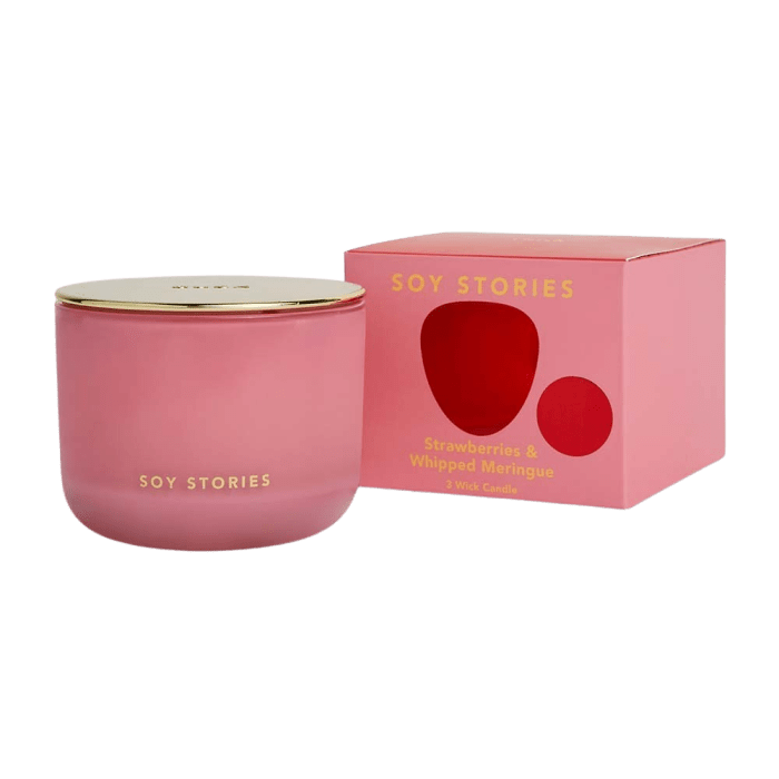 Strawberries & Whipped Meringue 3 Wick Soy Scented Candle