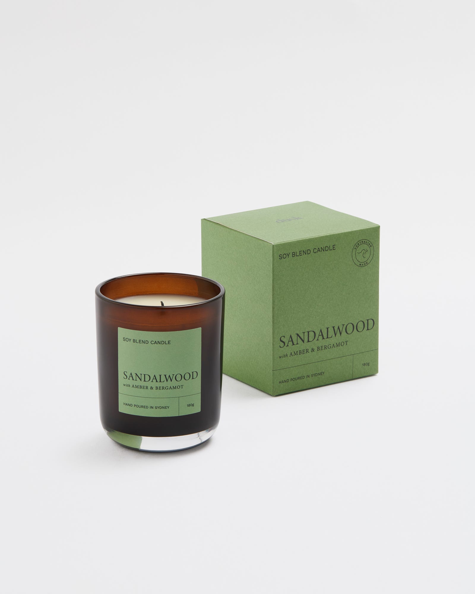 Sandalwood 180g Soy Candle - Rejuvenate Collection