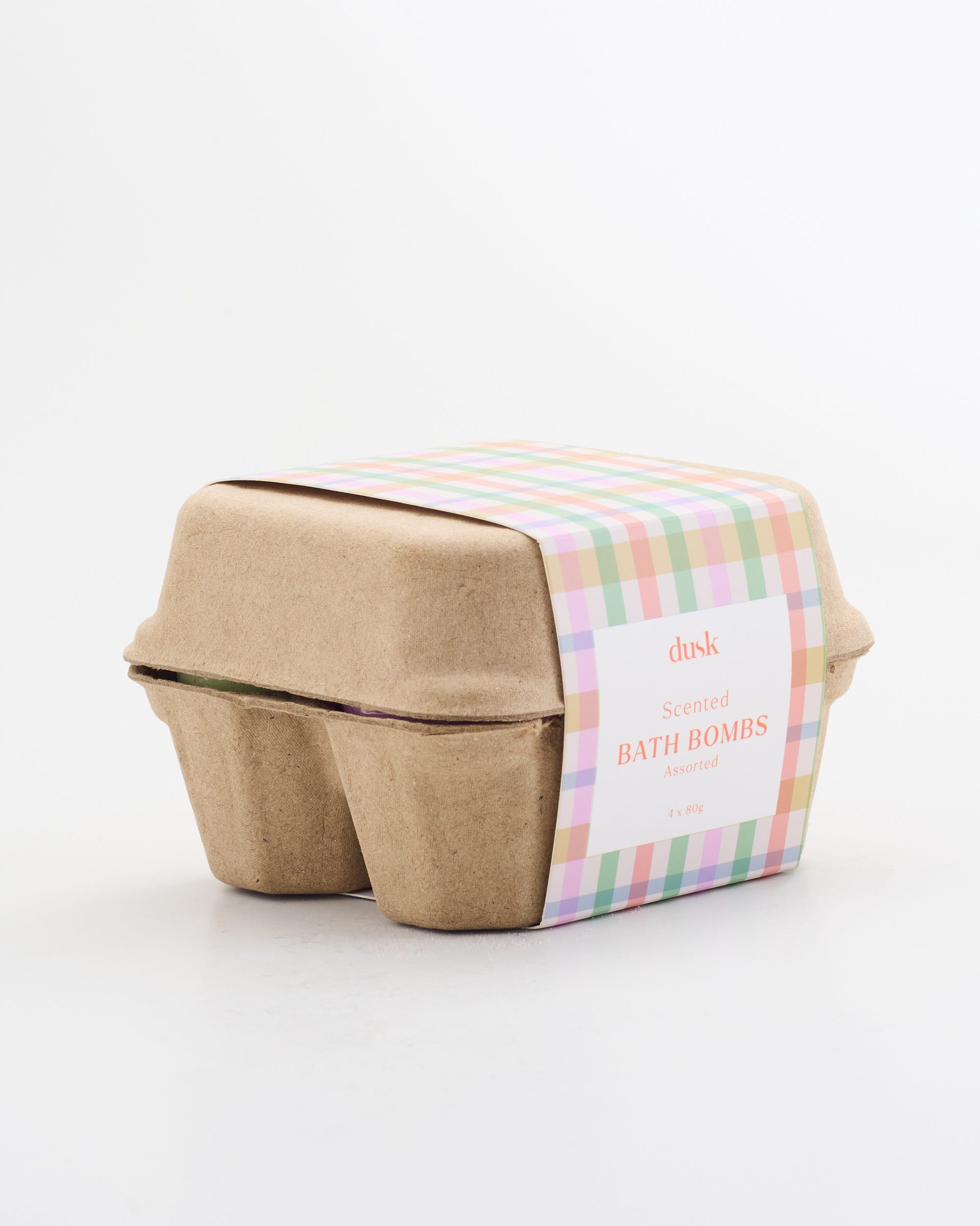 Bath Bomb Egg Carton 80g 4pk