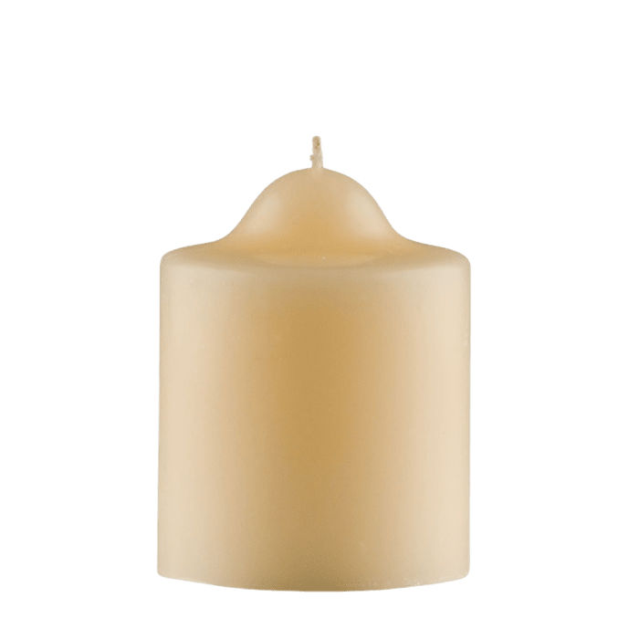 Ivory Unscented Pillar Dome Candle (76x76mm)