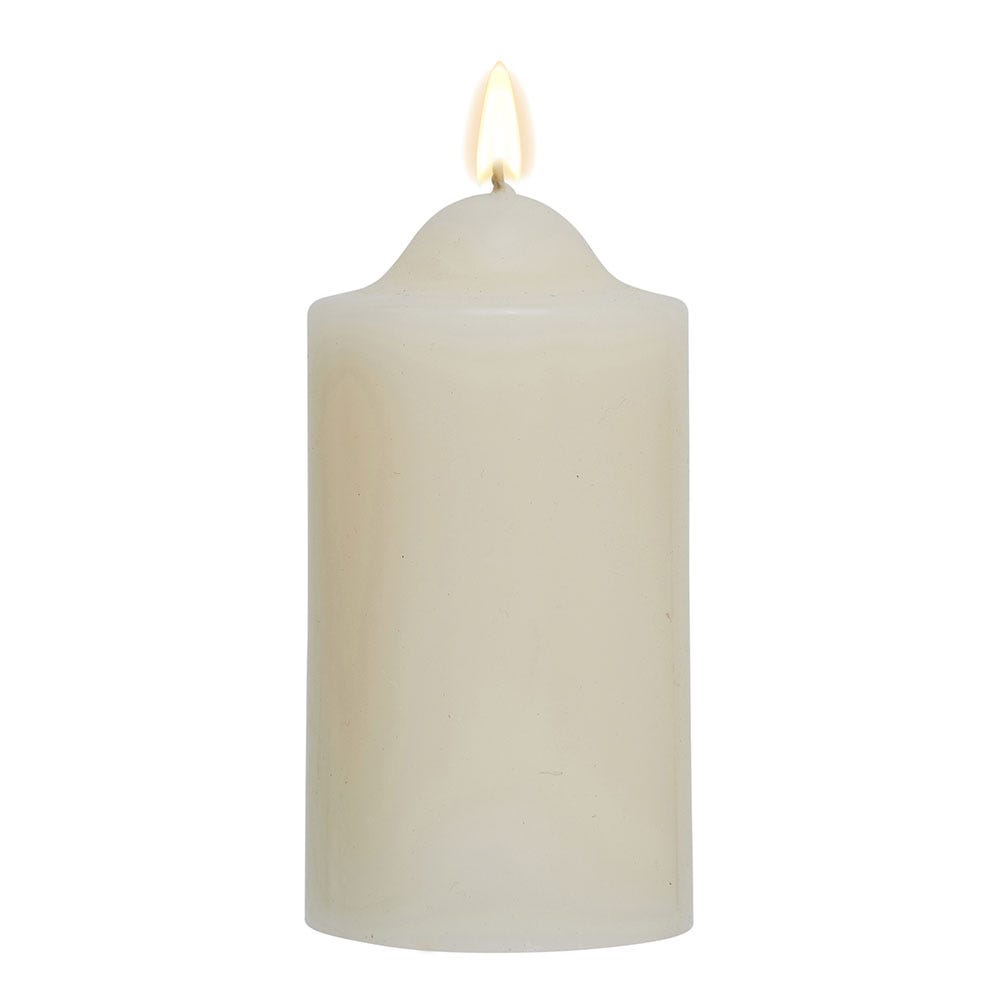 Ivory Unscented Pillar Dome Candle (80x50mm)