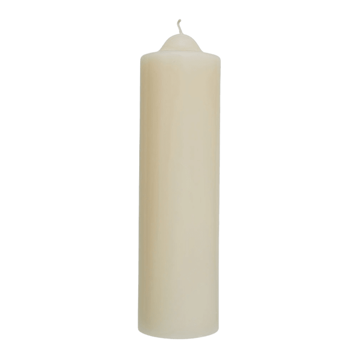 Ivory Unscented Pillar Dome Candle (25x76mm)