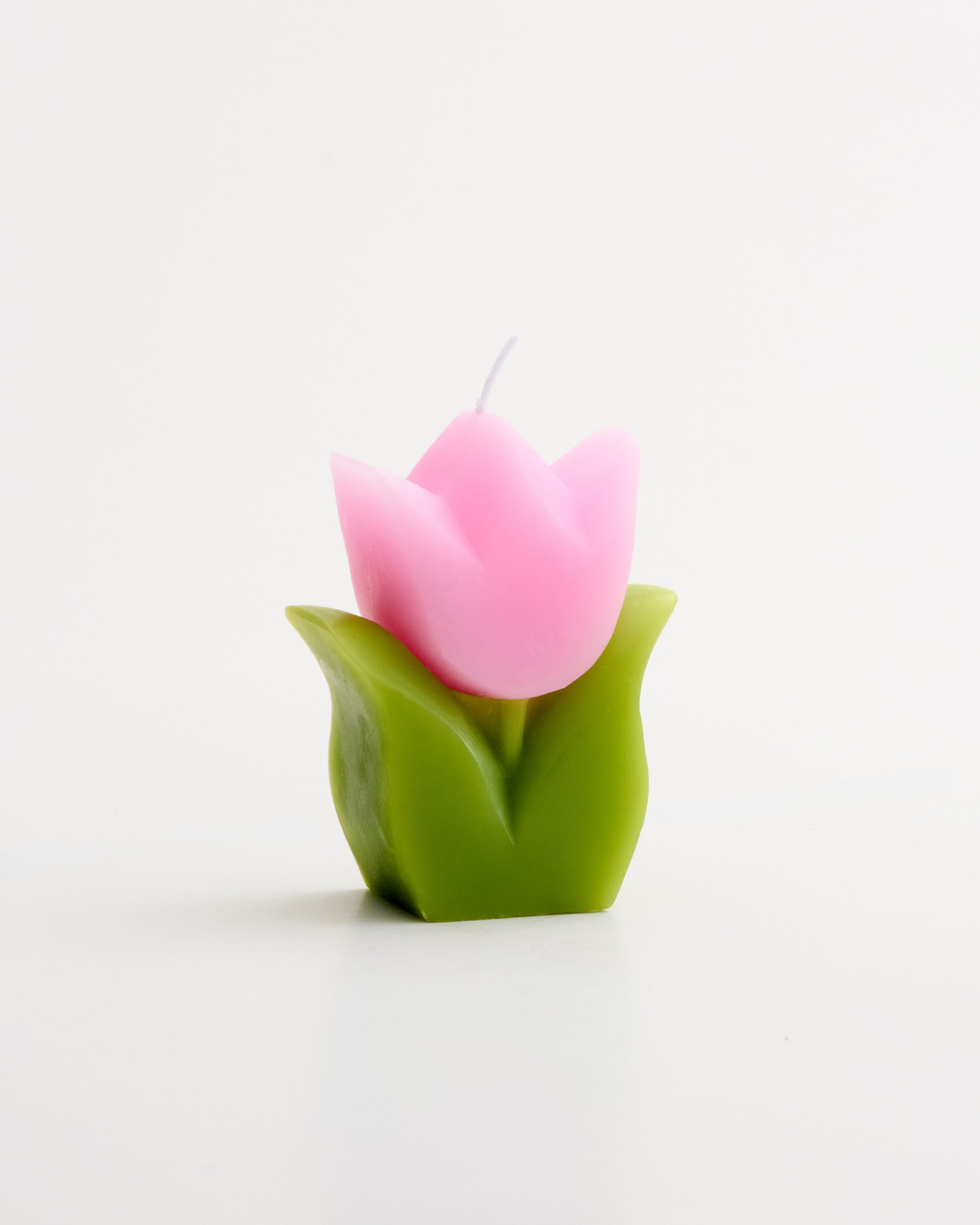 Unscented Candle Flower Single Pink 9.5cm