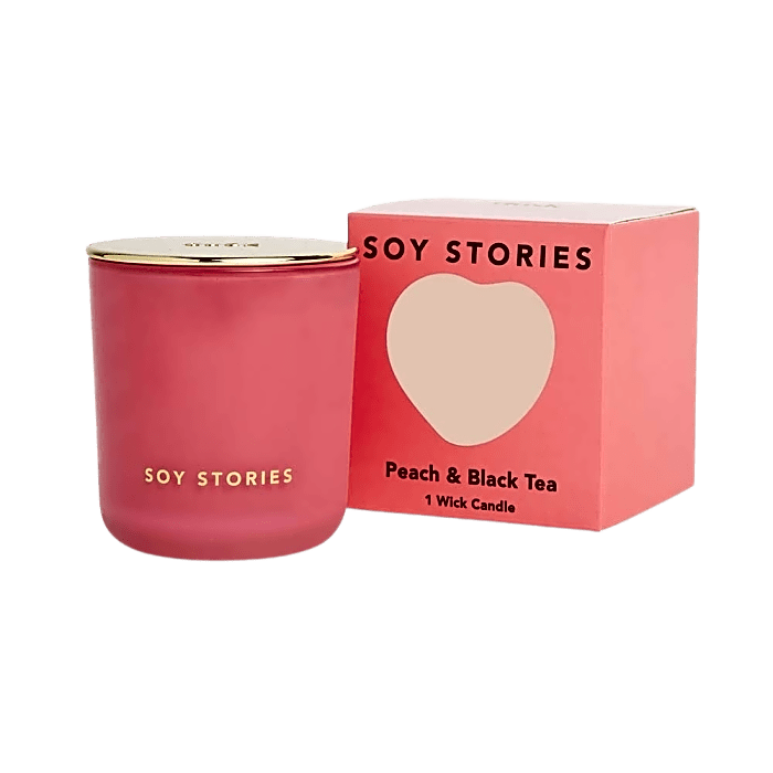 Peach & Black Tea 1 Wick Soy Scented Candle