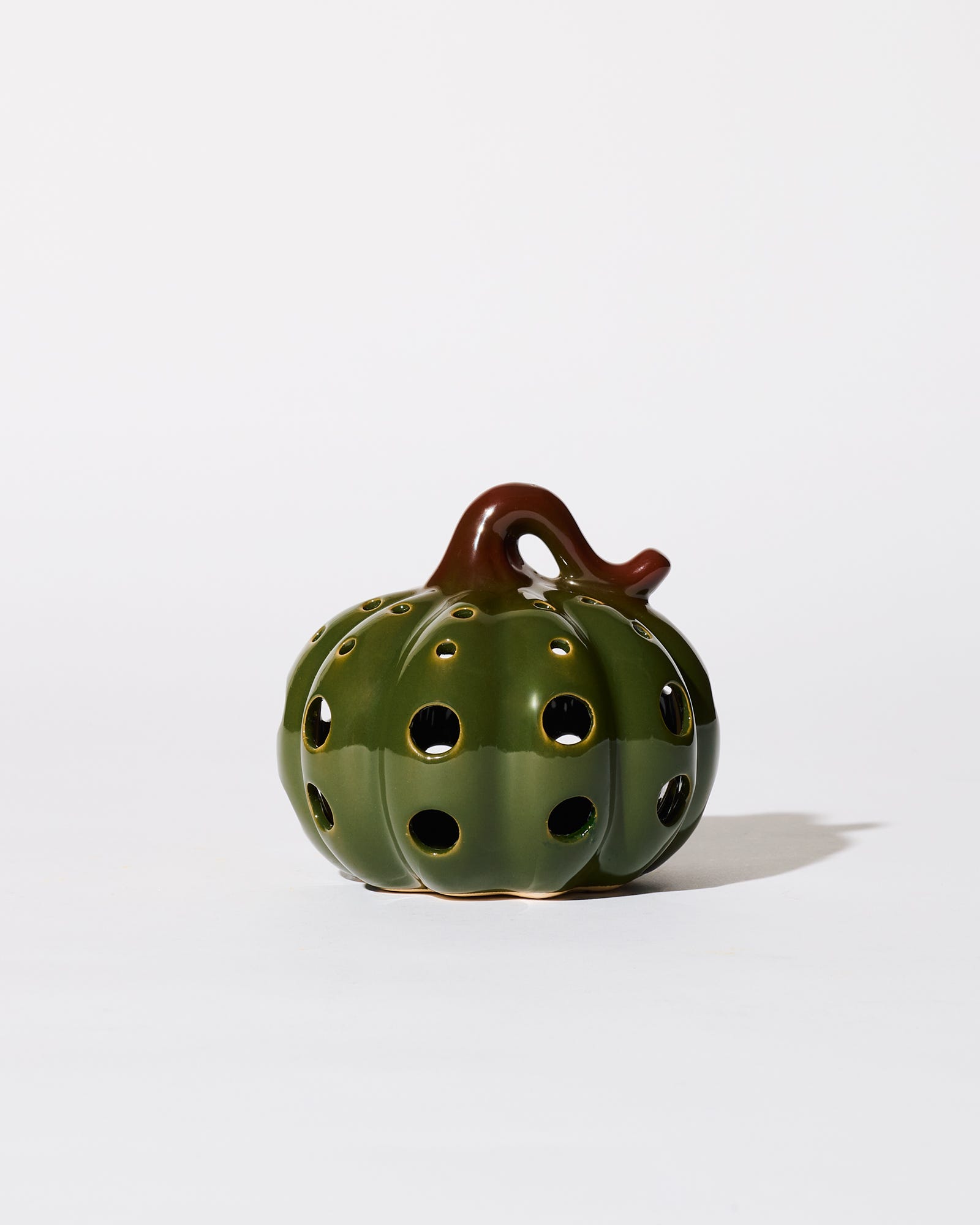 Glowing Pumpkin Small Ceramic LED